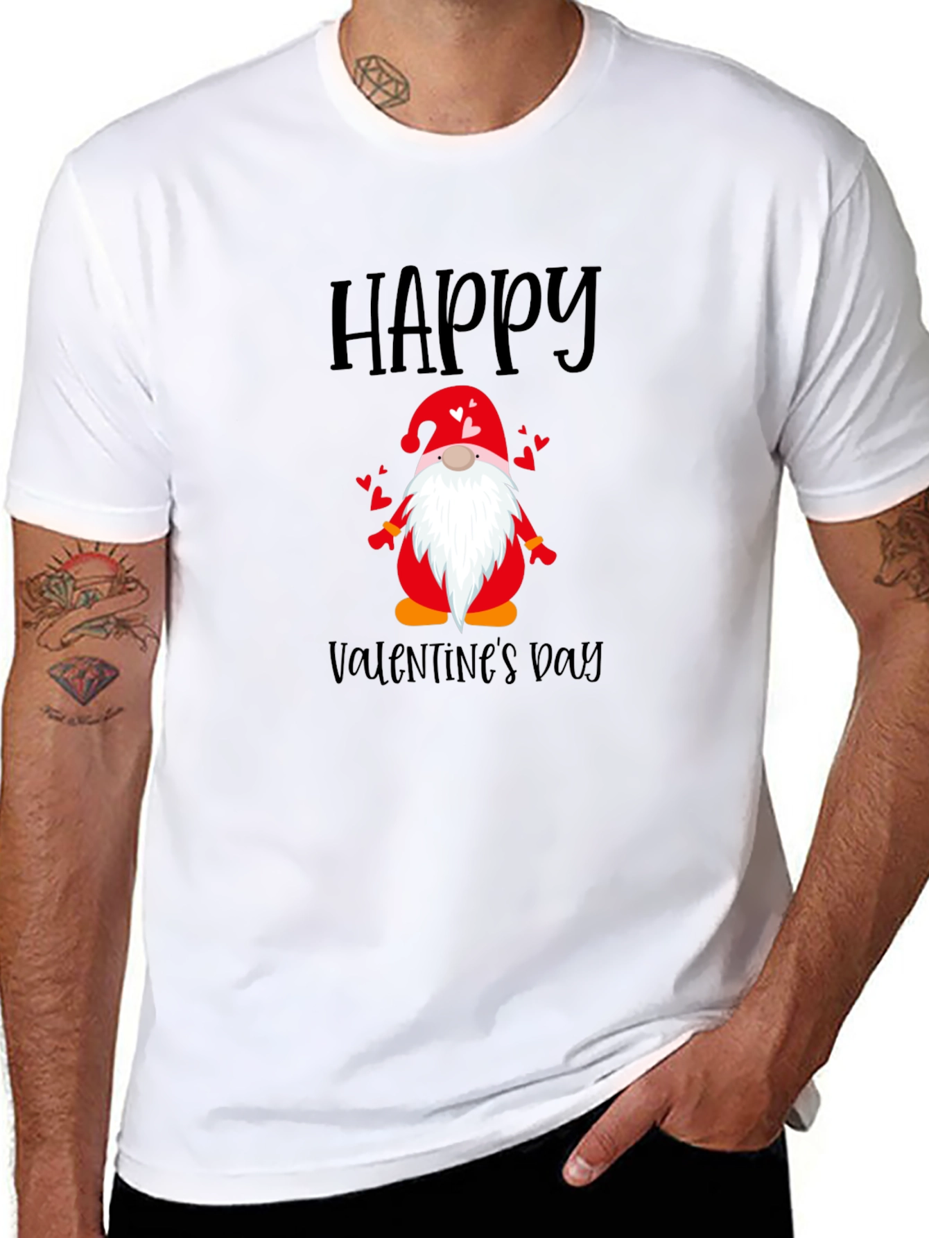Happy Valentines Day Gnome Graphic T-Shirt