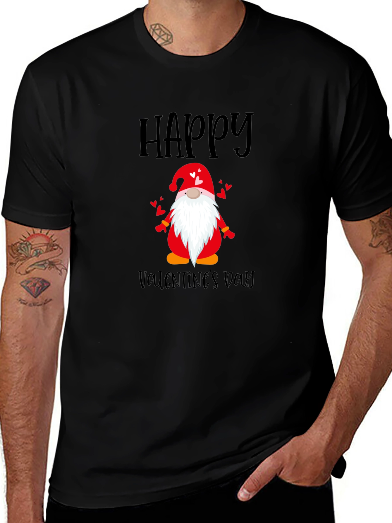 Happy Valentines Day Gnome Graphic T-Shirt