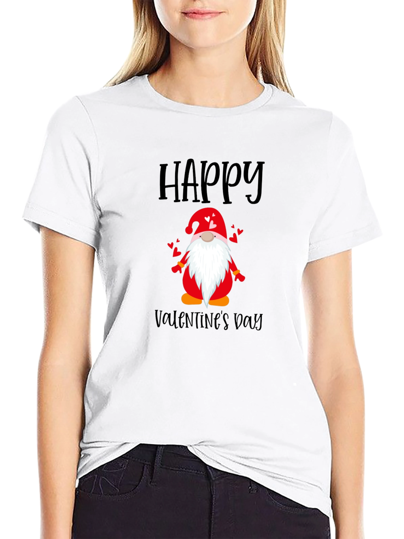 Happy Valentines Day Gnome Graphic T-Shirt