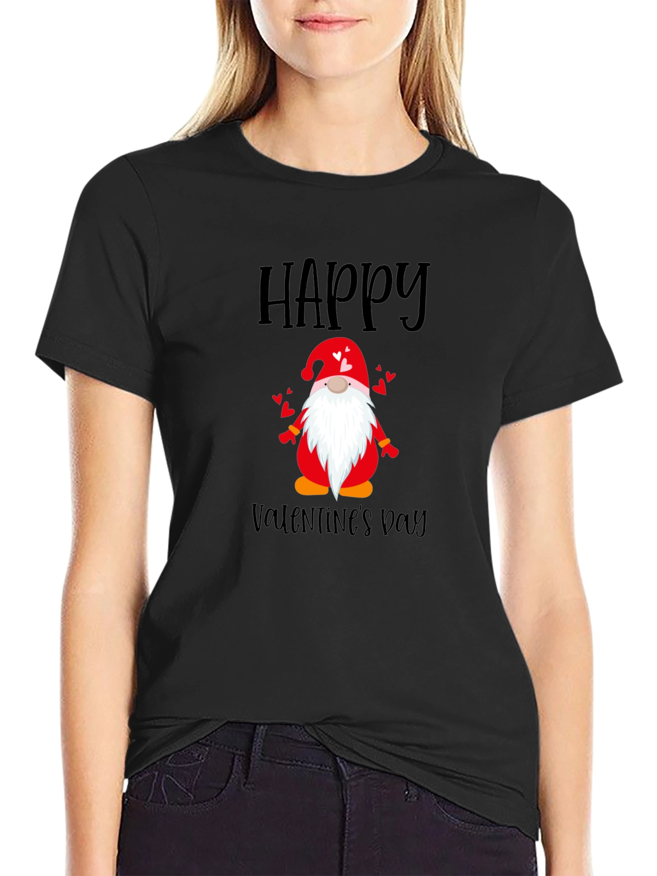 Happy Valentines Day Gnome Graphic T-Shirt