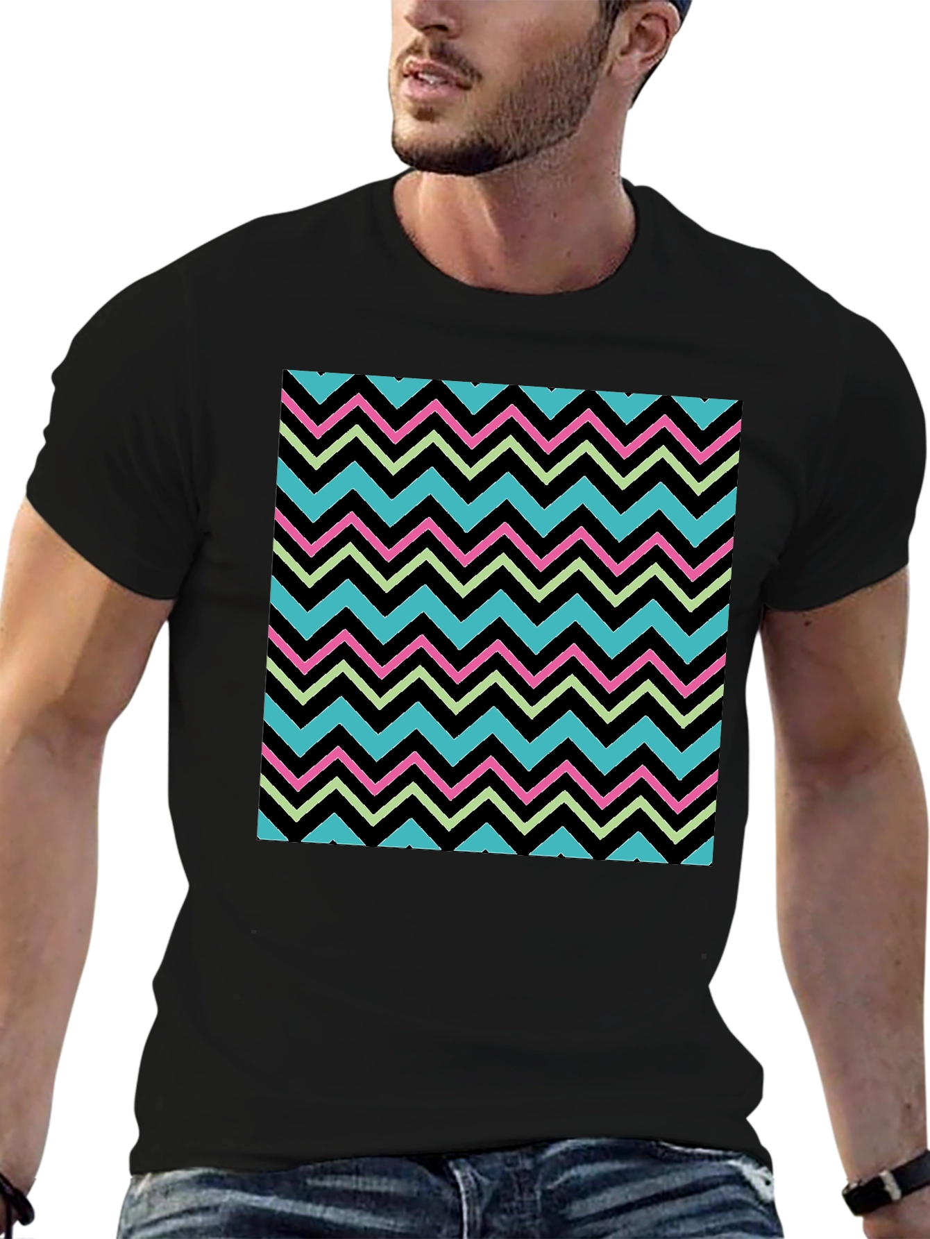 Retro Zigzag Graphic Tee
