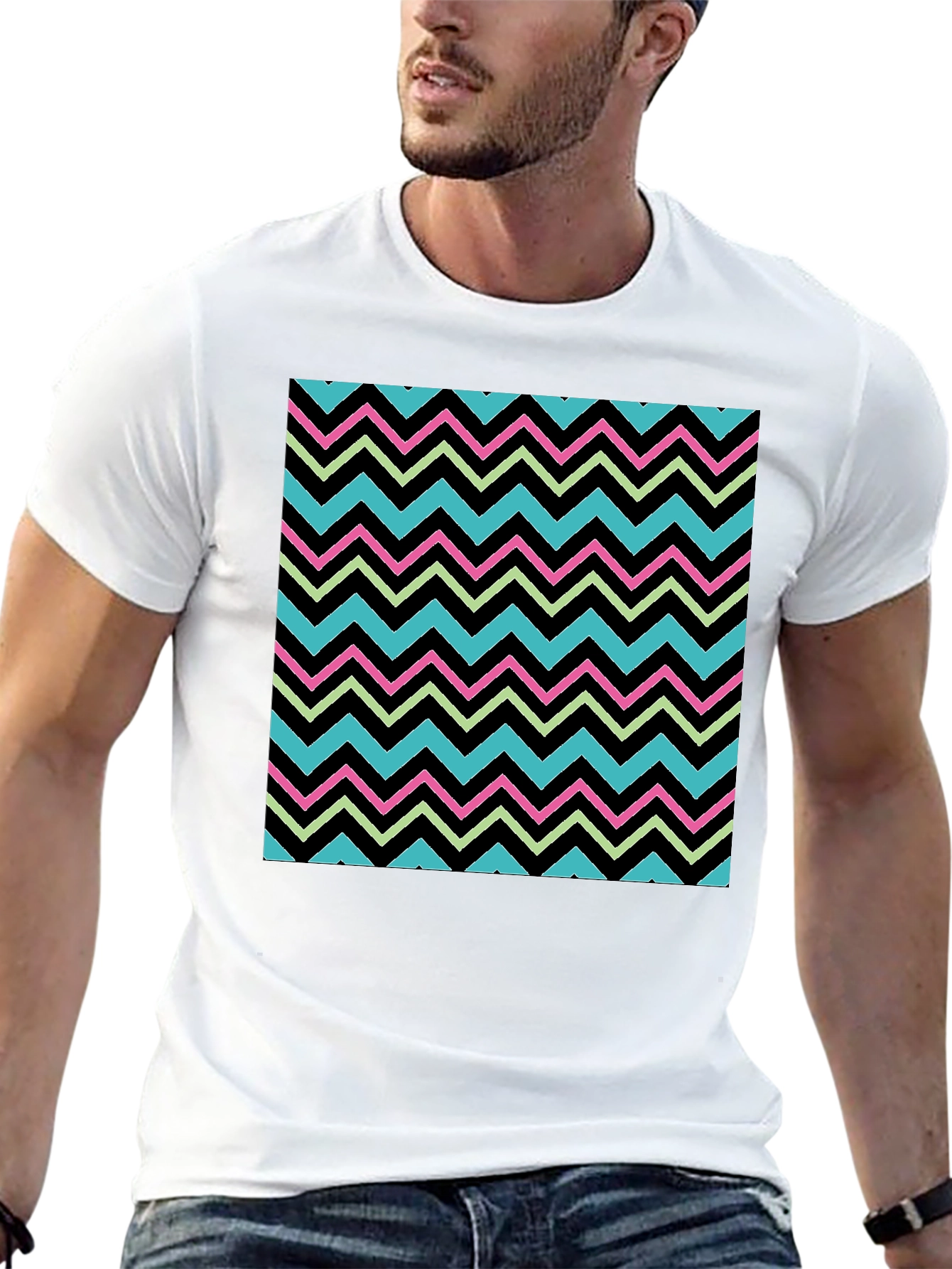Retro Zigzag Graphic Tee