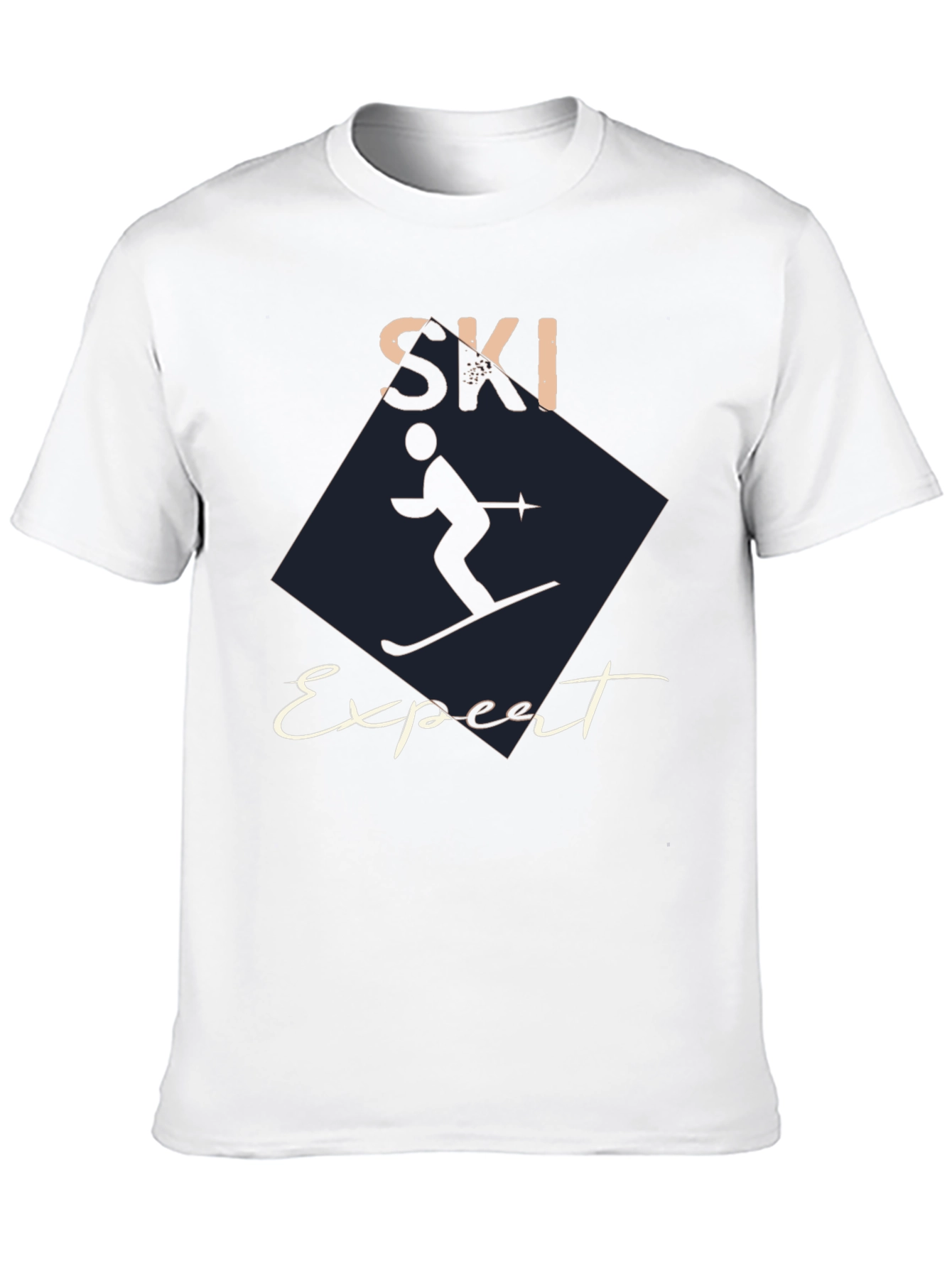 Ski Expert Graphic Tee - Black Cotton T-Shirt