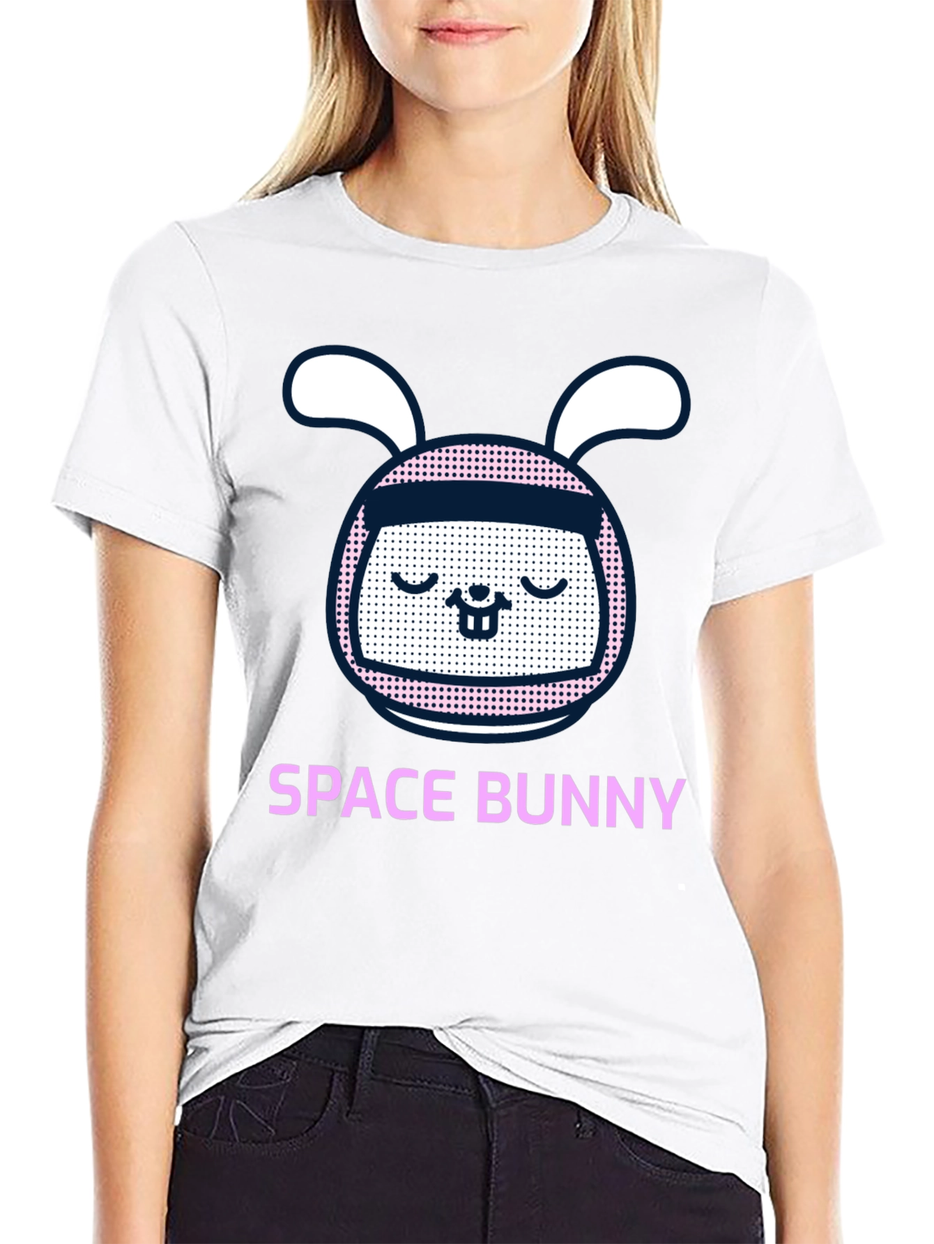Space Bunny Graphic Tee - Mens Black T-Shirt