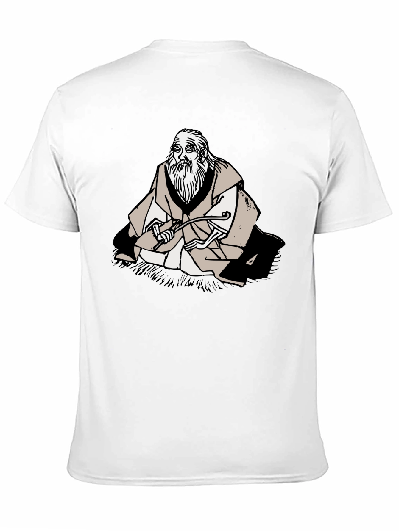 Wise Old Man Graphic Tee - Unique Black T-Shirt