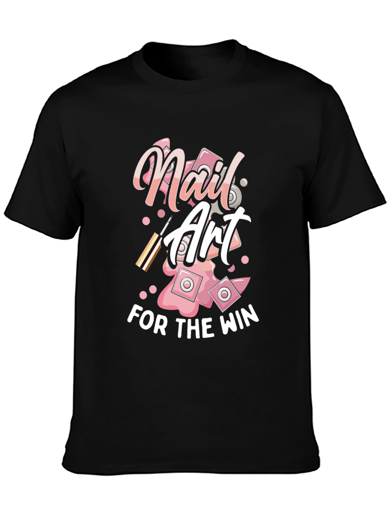 Nail Art for the Win Black T-Shirt