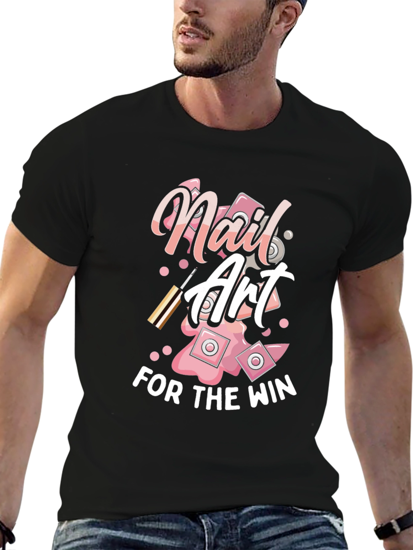 Nail Art for the Win Black T-Shirt
