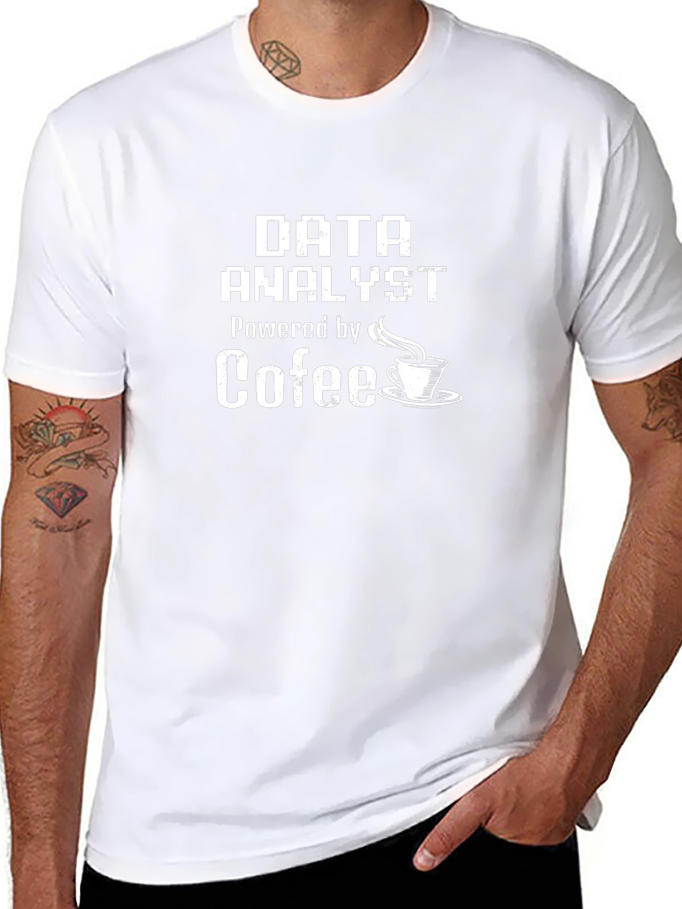 Data Analyst Powered by Coffee T-Shirt