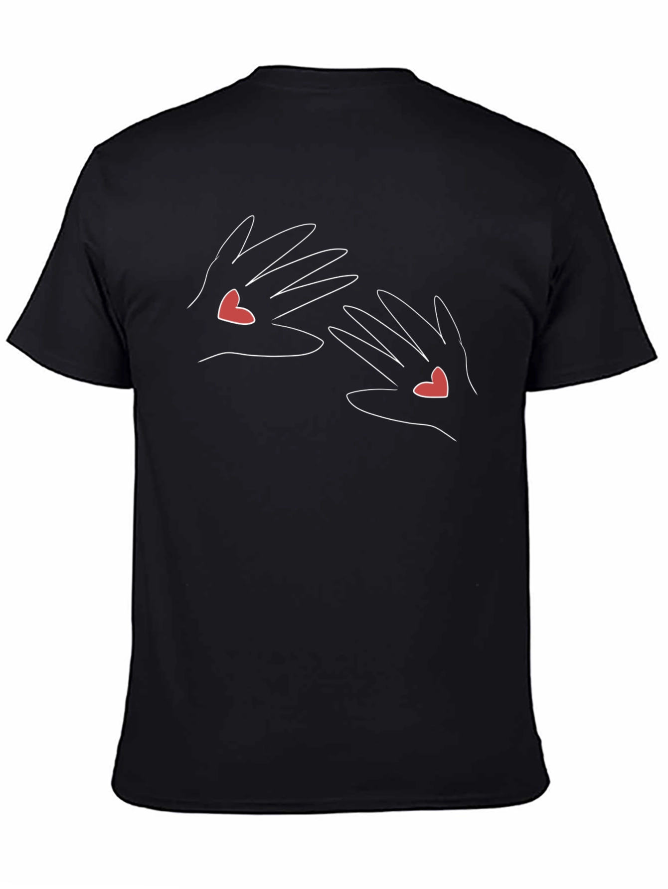 Hands Heart T-Shirt - Modern Minimalist Design