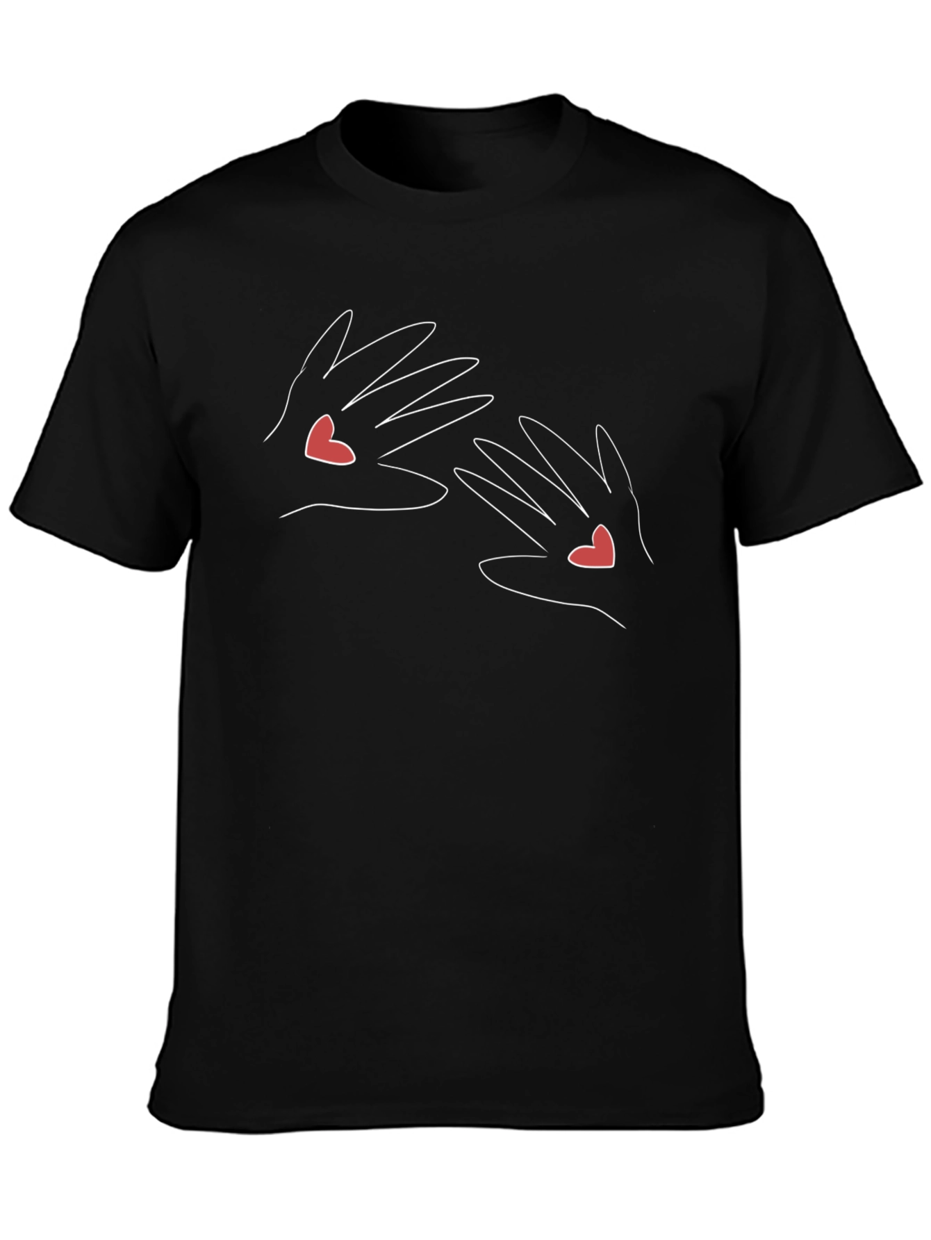 Hands Heart T-Shirt - Modern Minimalist Design