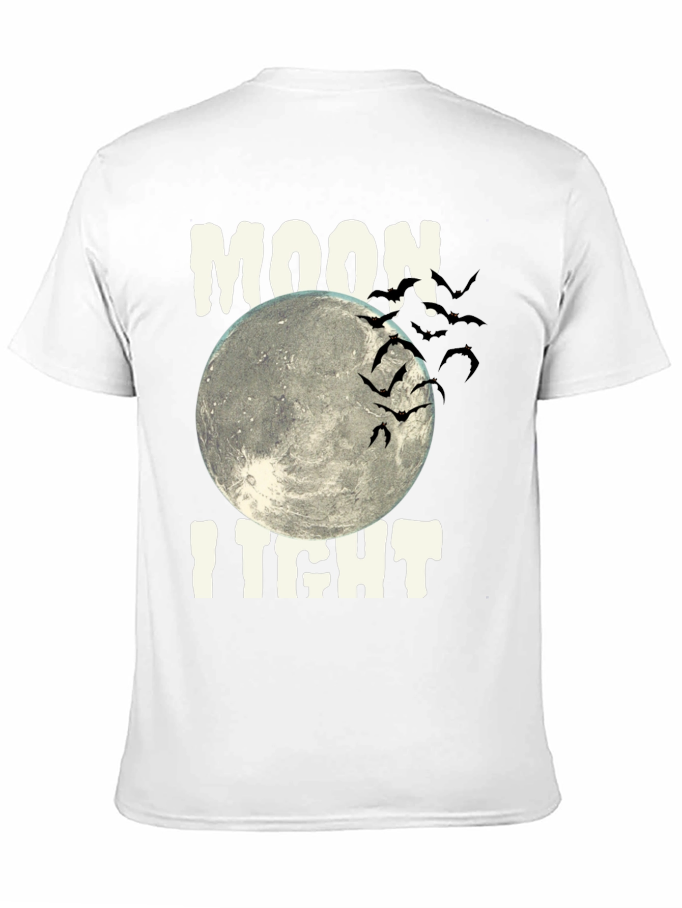 Moonlight Halloween Bats Graphic Tee