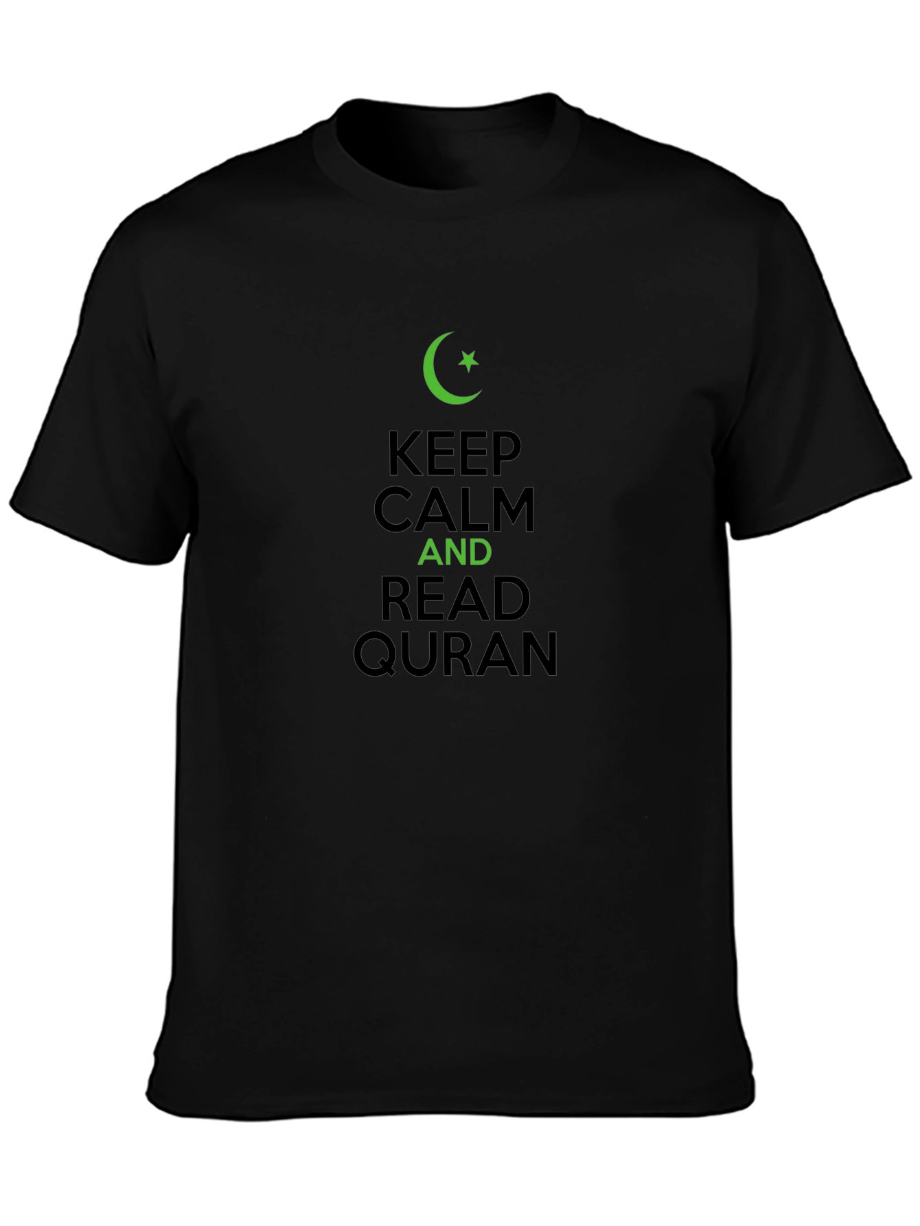 Keep Calm and Read Quran Black T-Shirt