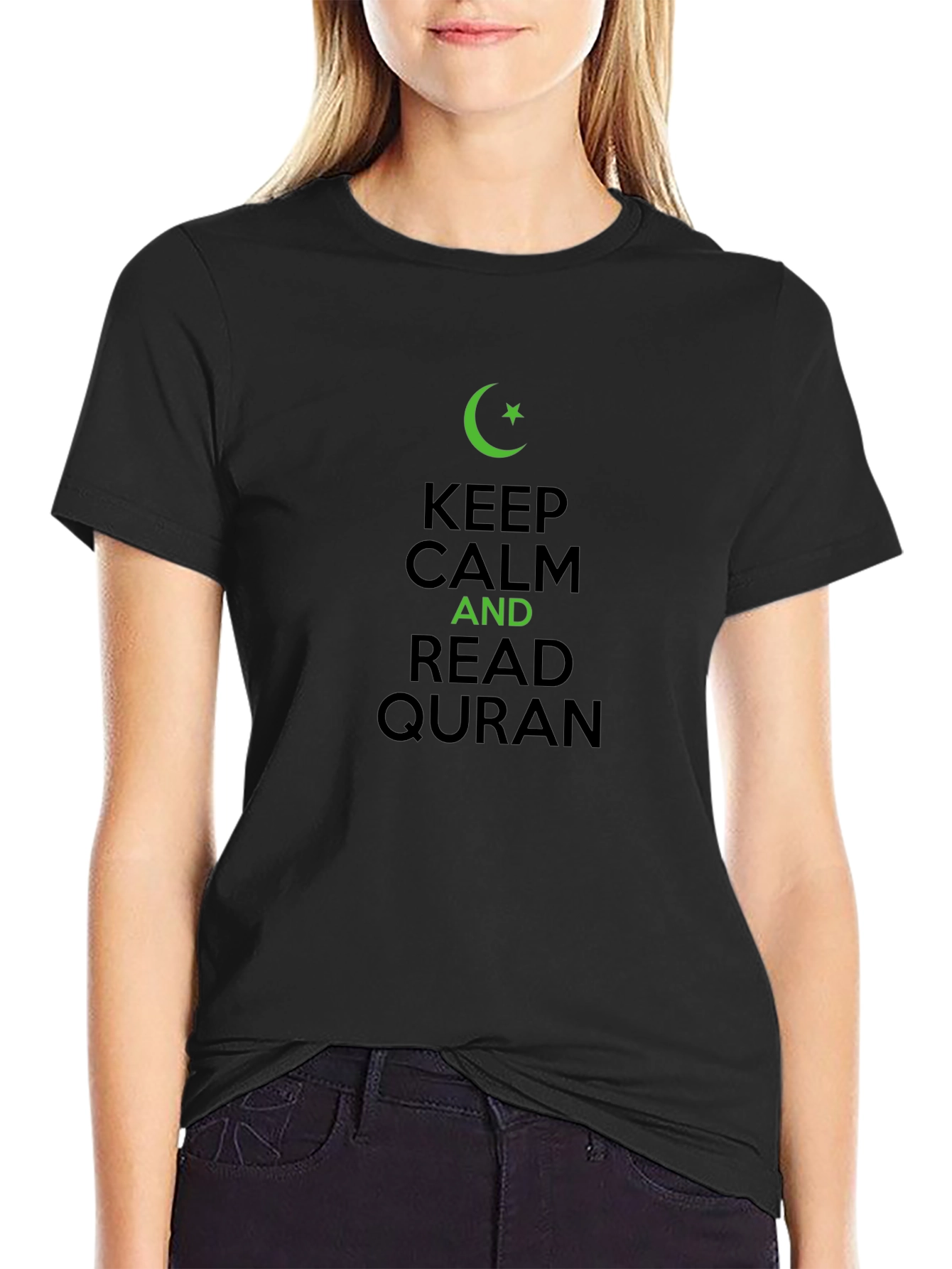 Keep Calm and Read Quran Black T-Shirt