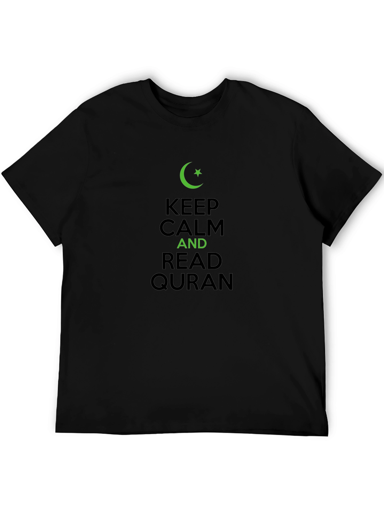 Keep Calm and Read Quran Black T-Shirt