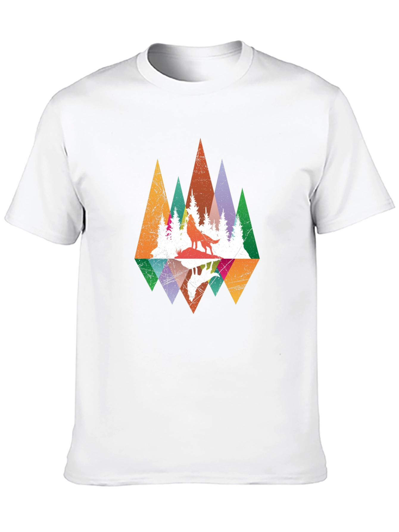 Wolf Reflection Graphic Tee - Mens Black T-Shirt