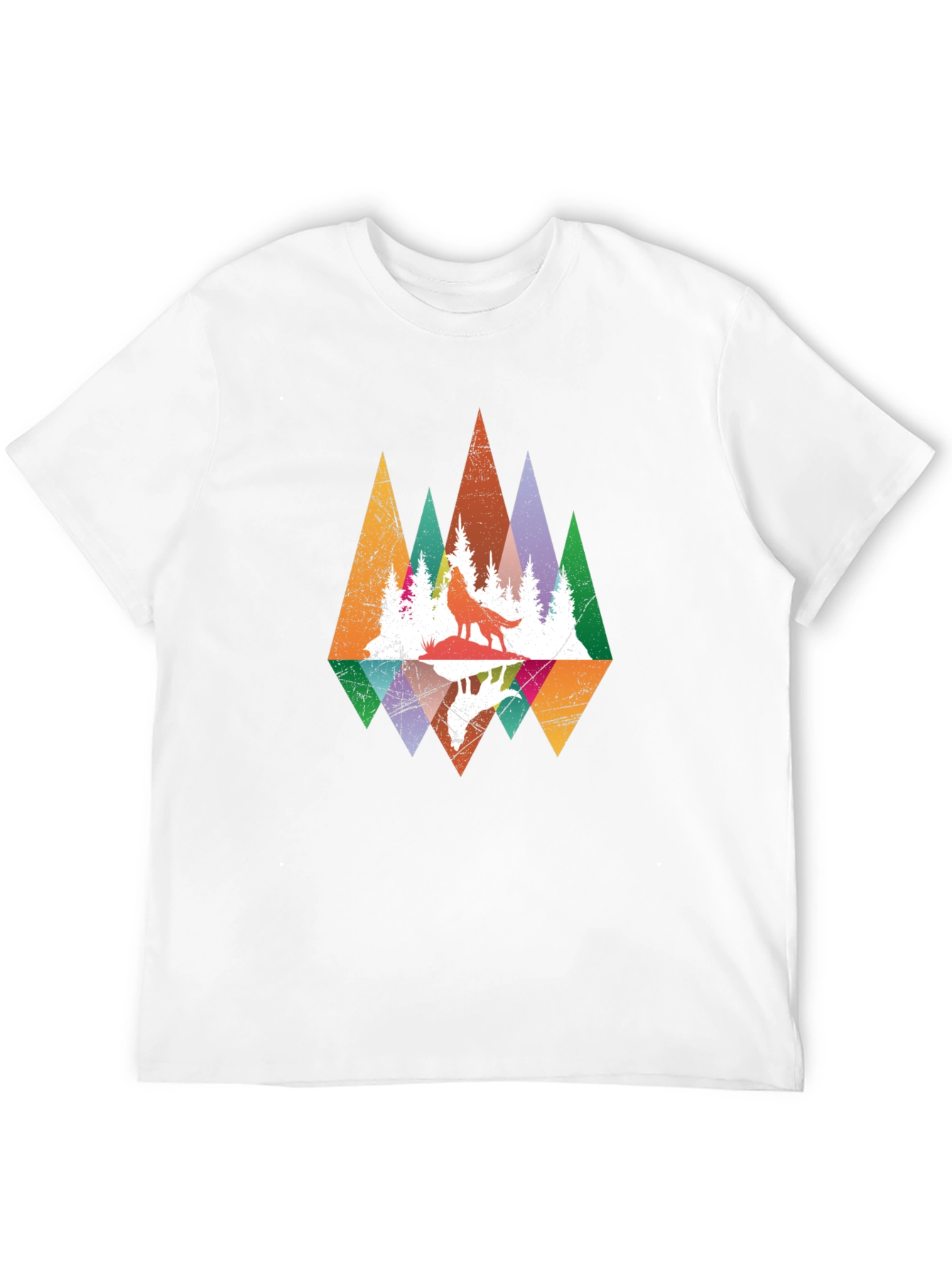Wolf Reflection Graphic Tee - Mens Black T-Shirt