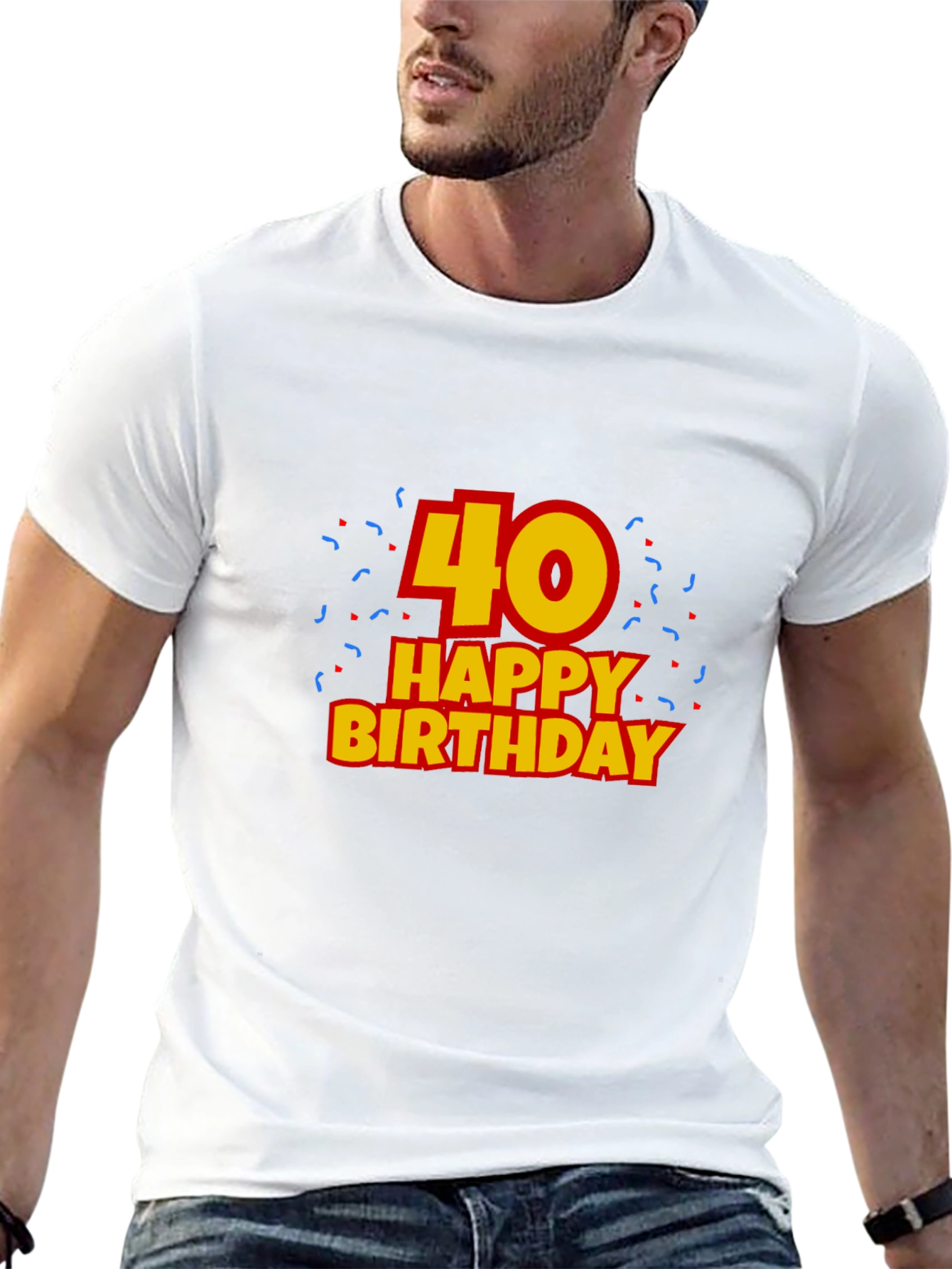 40th Happy Birthday Black T-Shirt