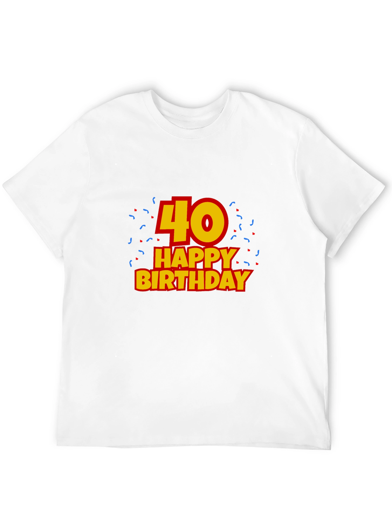 40th Happy Birthday Black T-Shirt