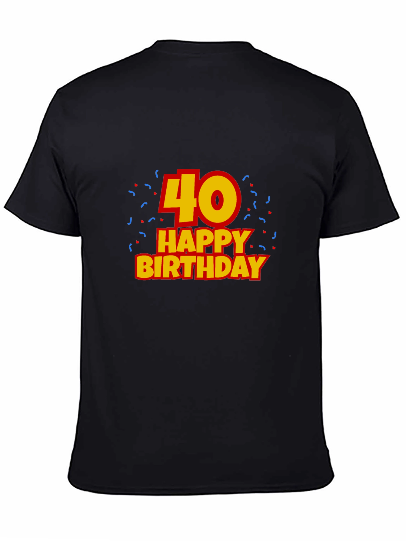 40th Happy Birthday Black T-Shirt
