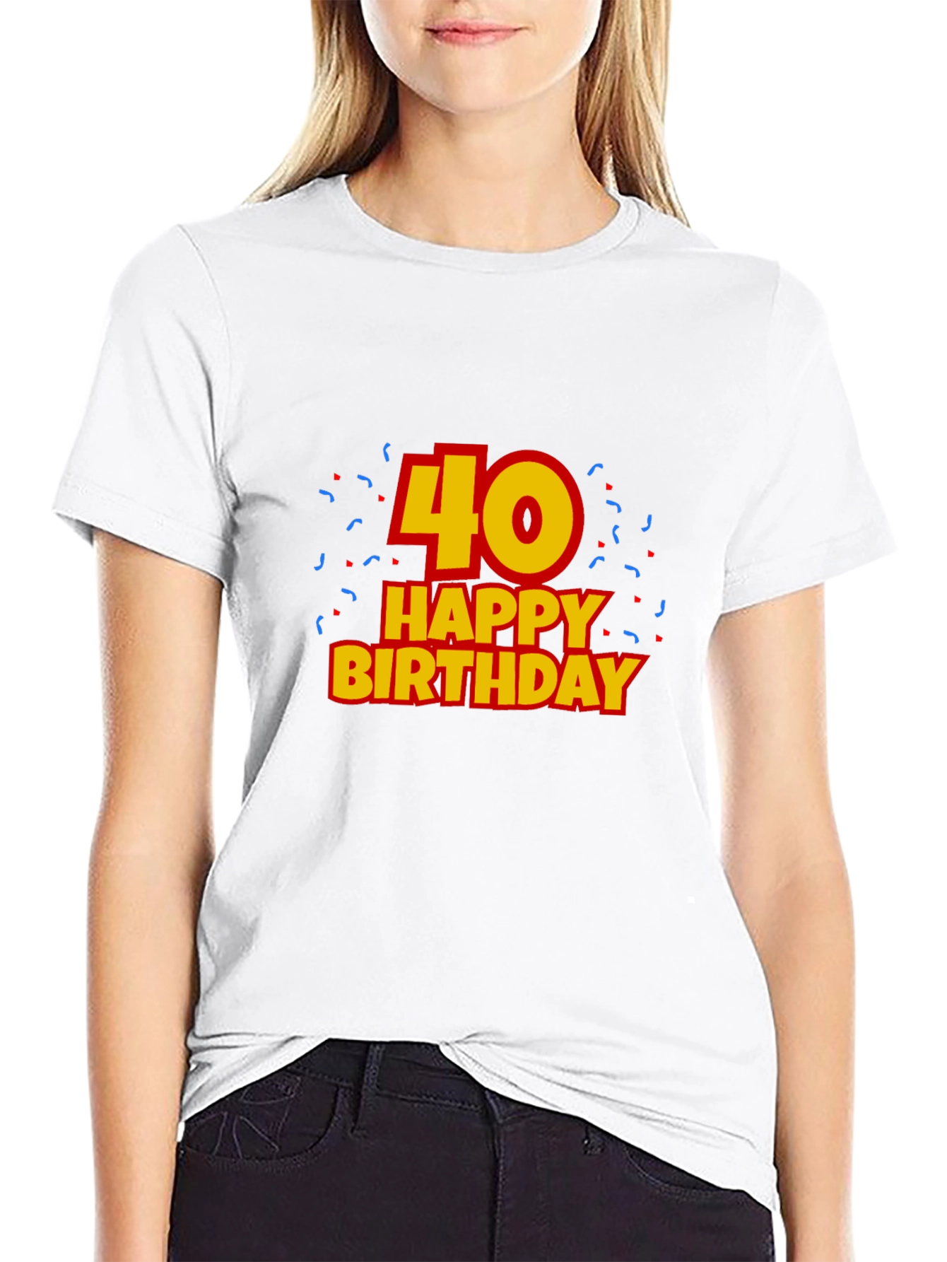 40th Happy Birthday Black T-Shirt