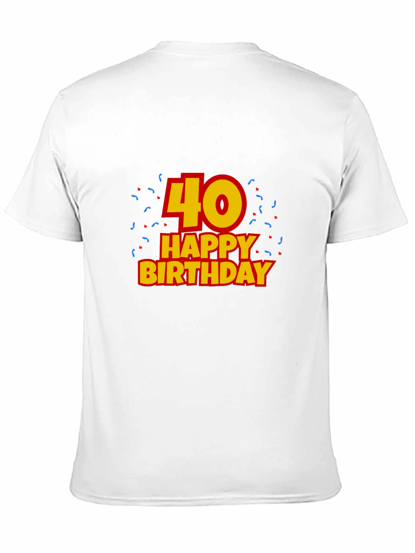 40th Happy Birthday Black T-Shirt