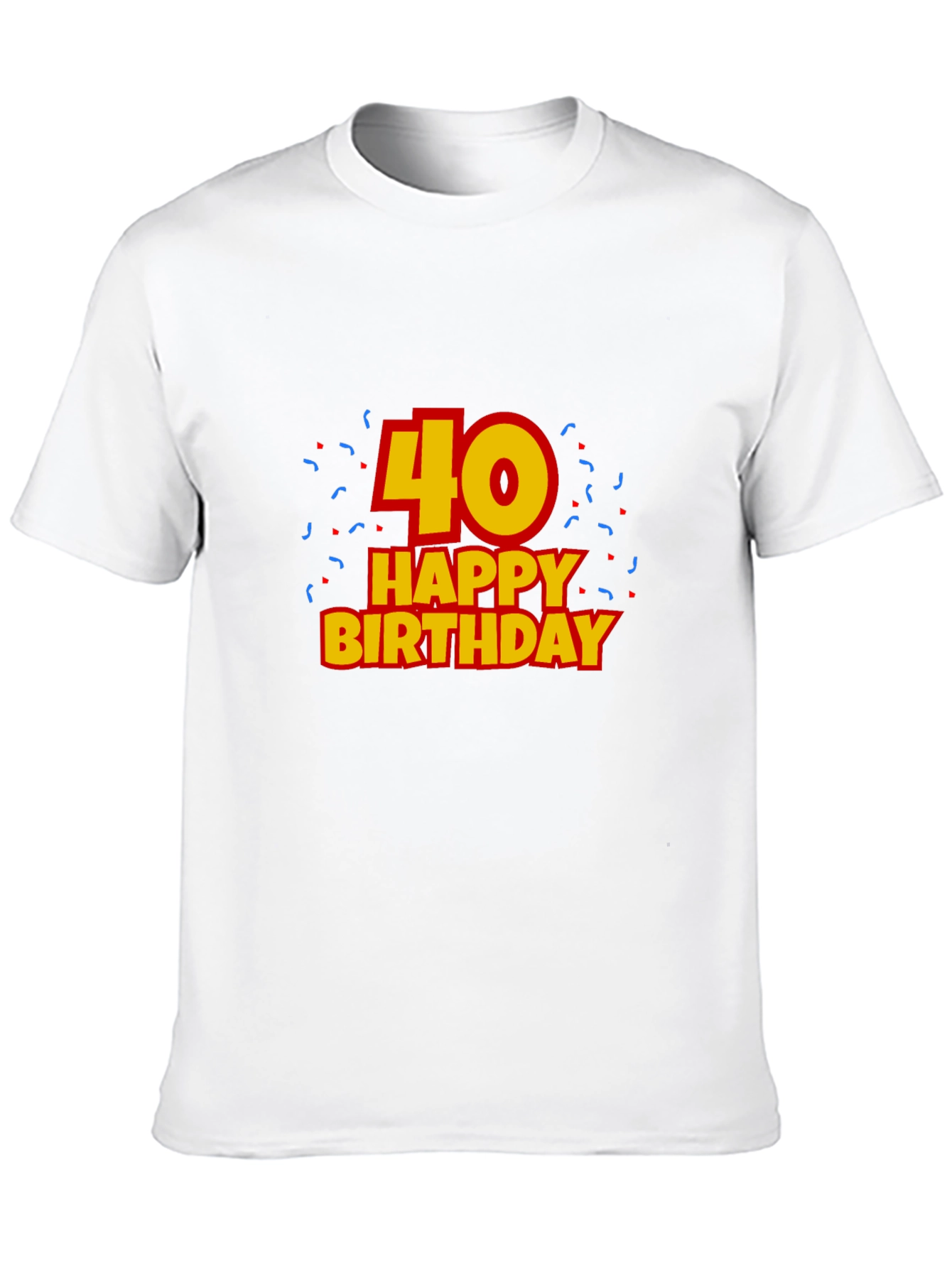 40th Happy Birthday Black T-Shirt