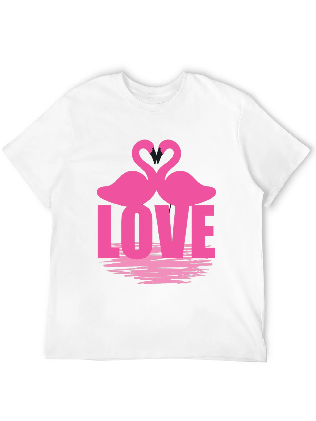 Flamingo Love Graphic Tee - Romantic Casual Top
