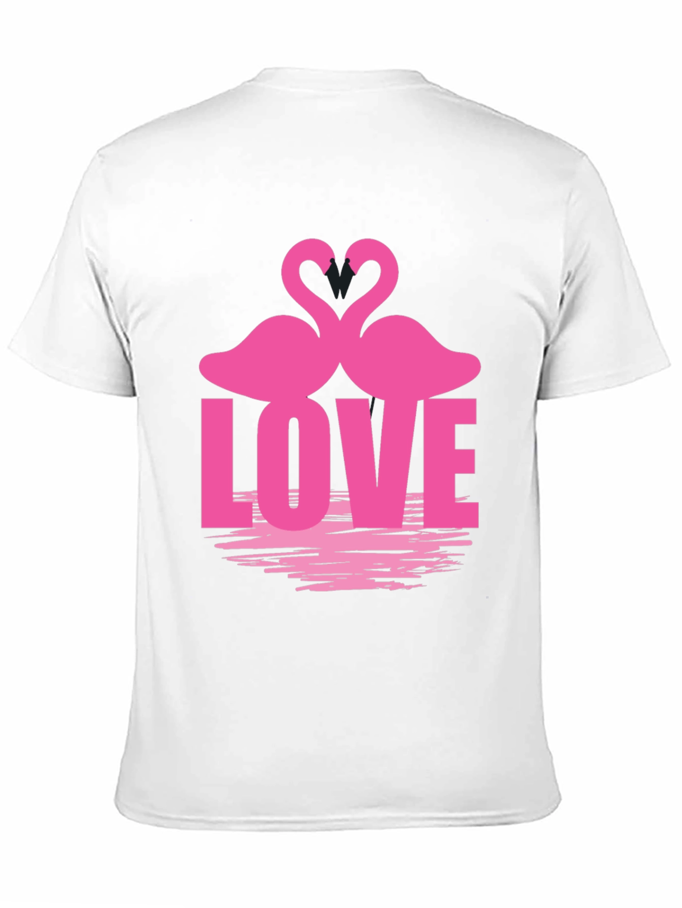 Flamingo Love Graphic Tee - Romantic Casual Top