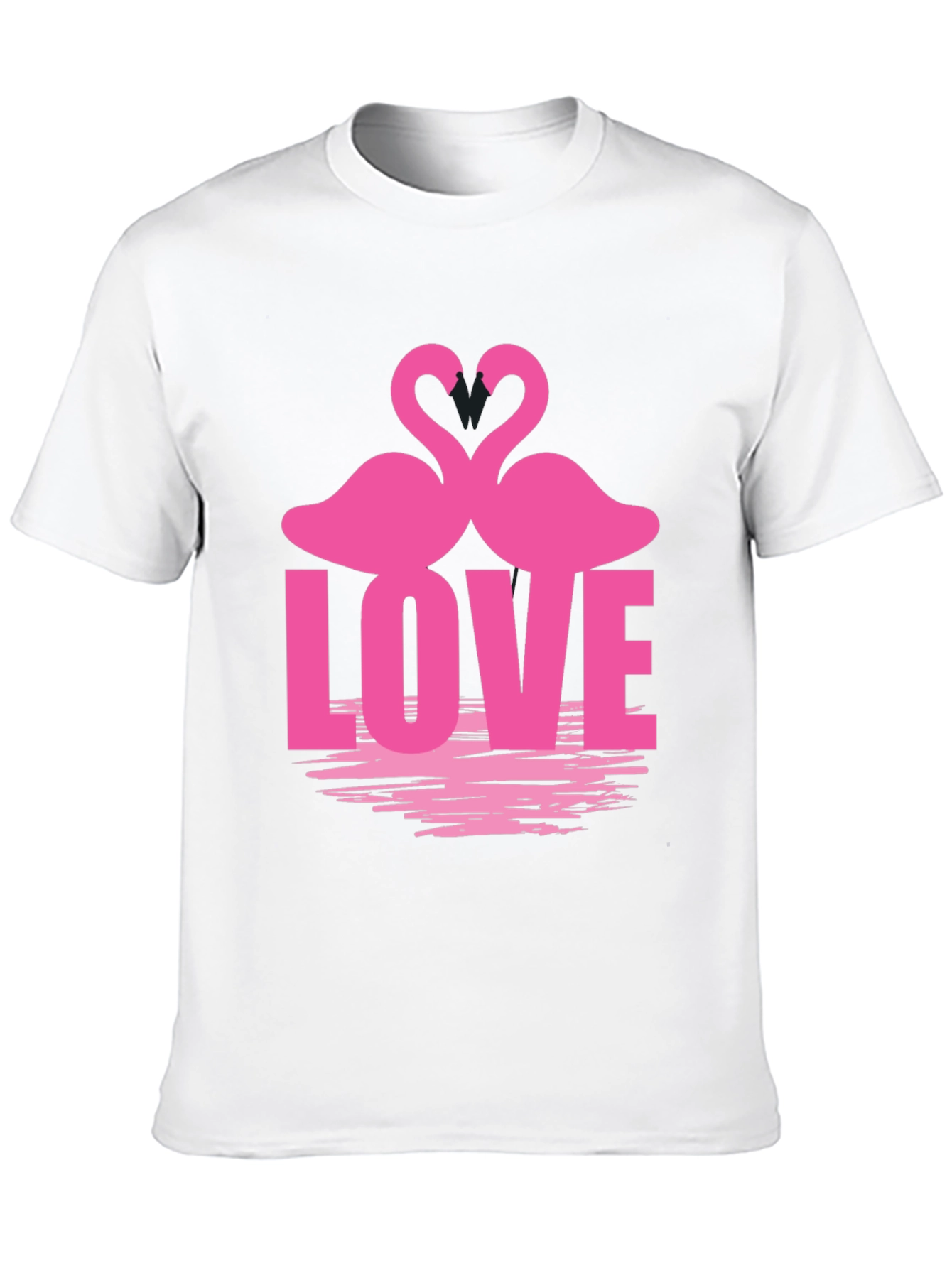 Flamingo Love Graphic Tee - Romantic Casual Top