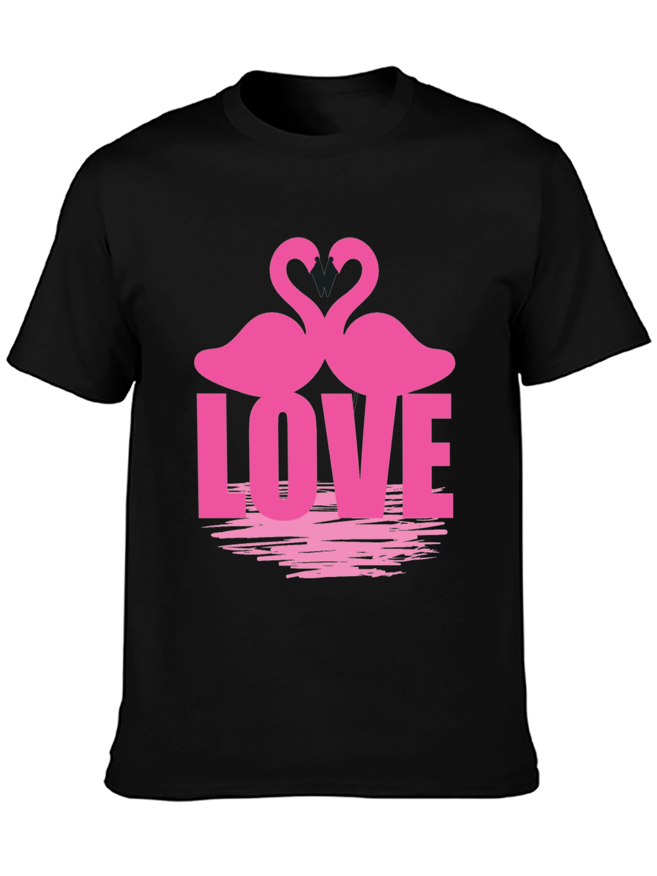 Flamingo Love Graphic Tee - Romantic Casual Top