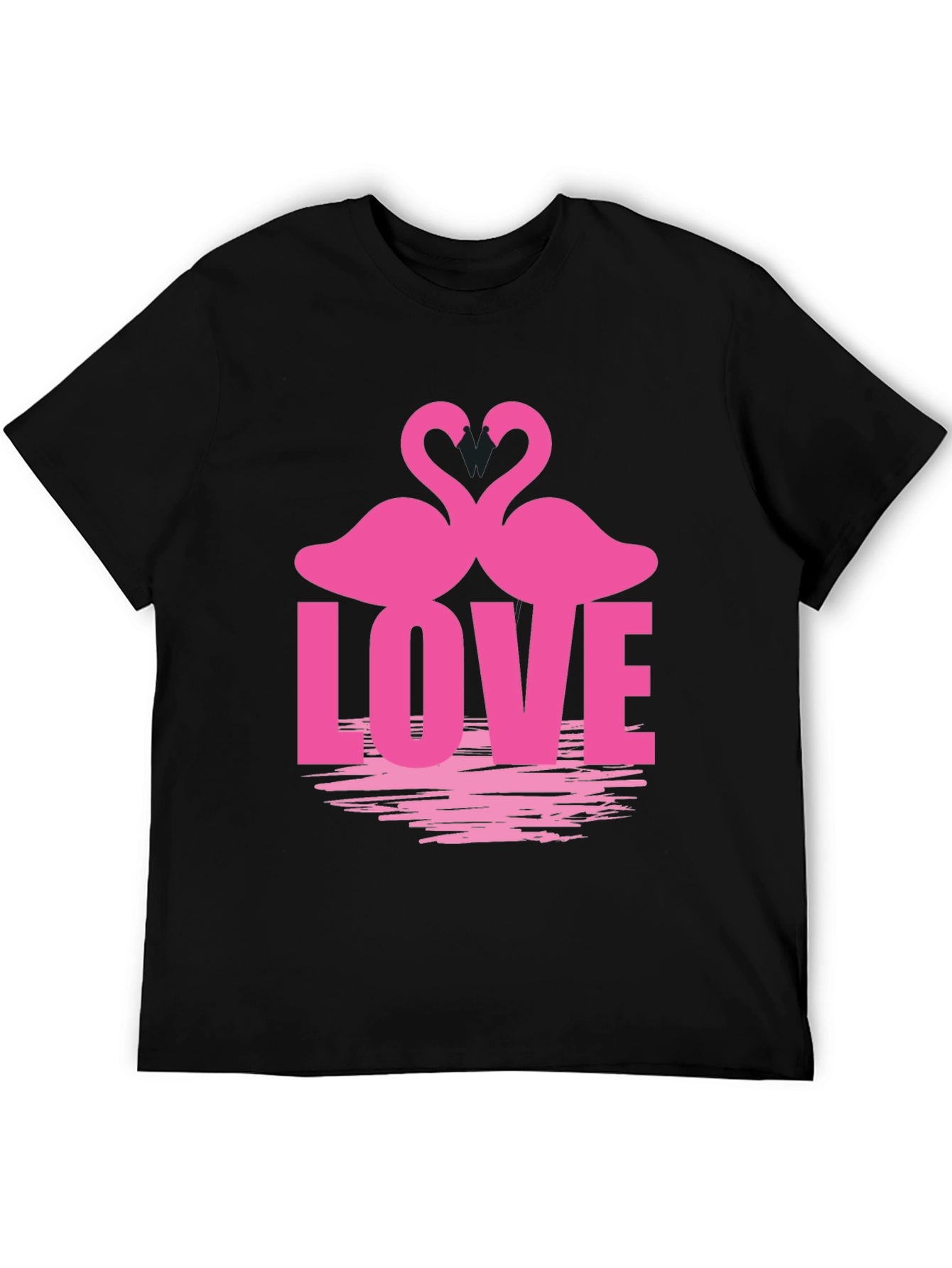 Flamingo Love Graphic Tee - Romantic Casual Top