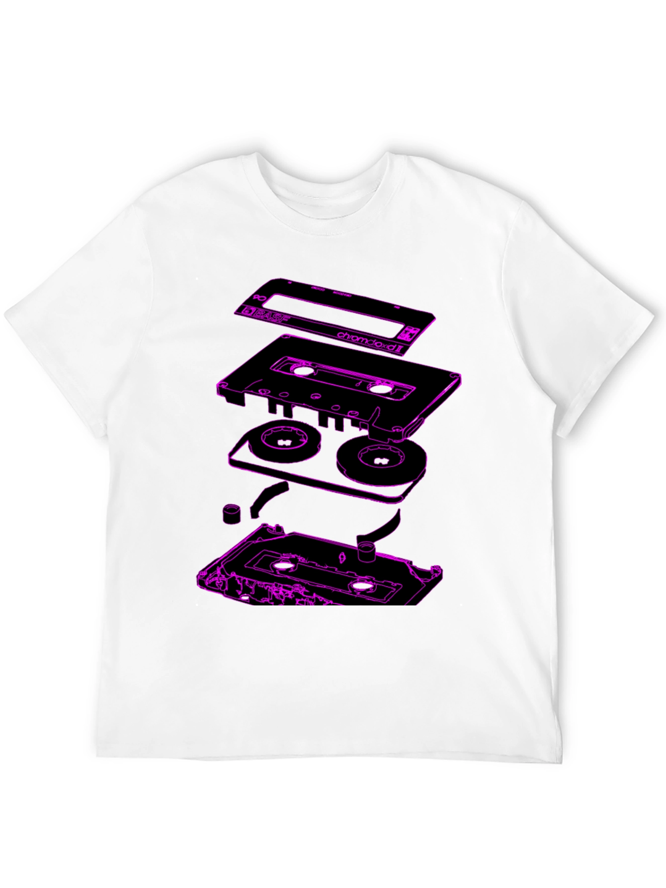 Retro Cassette Tape Explosion Graphic Tee