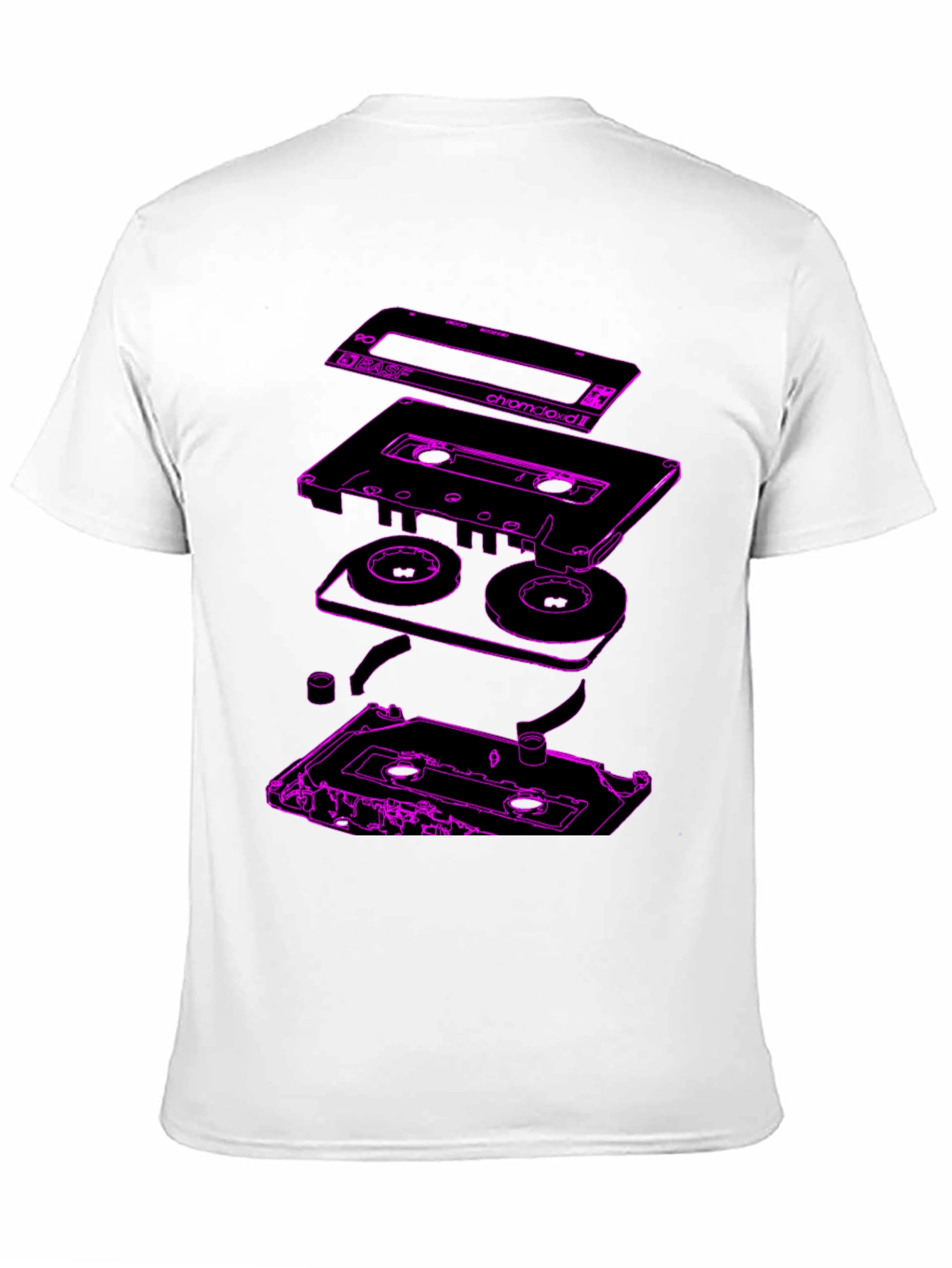 Retro Cassette Tape Explosion Graphic Tee