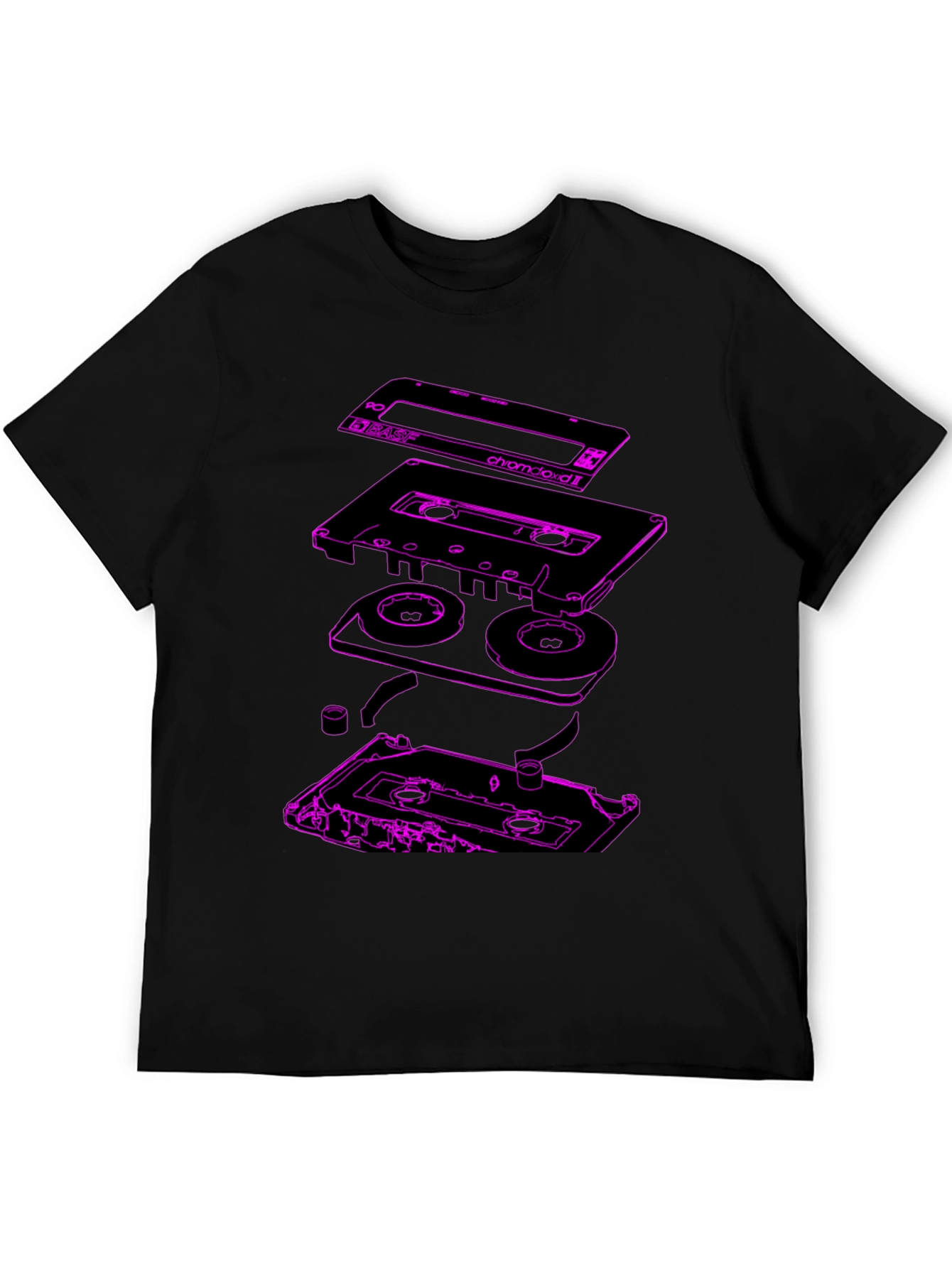 Retro Cassette Tape Explosion Graphic Tee