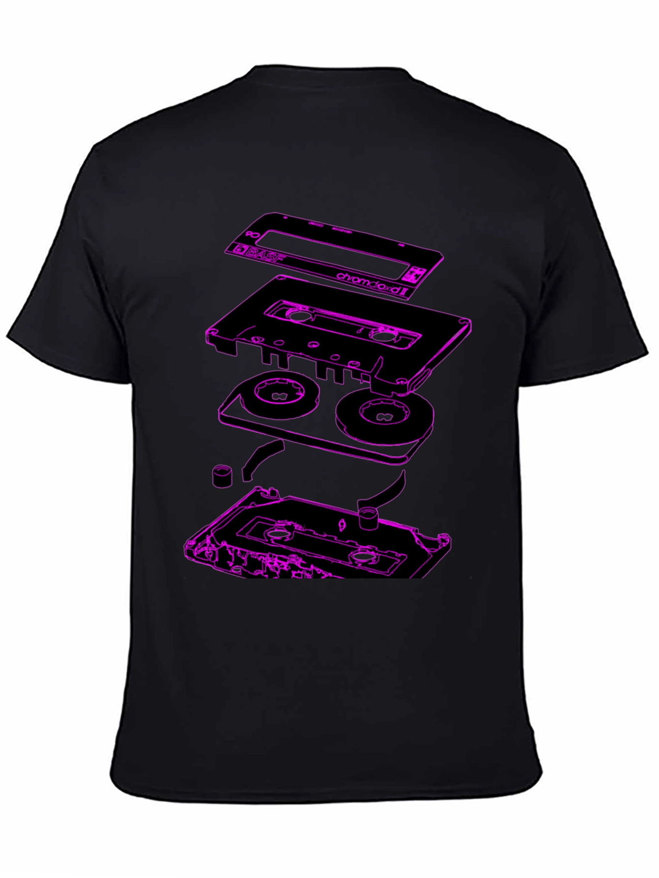 Retro Cassette Tape Explosion Graphic Tee