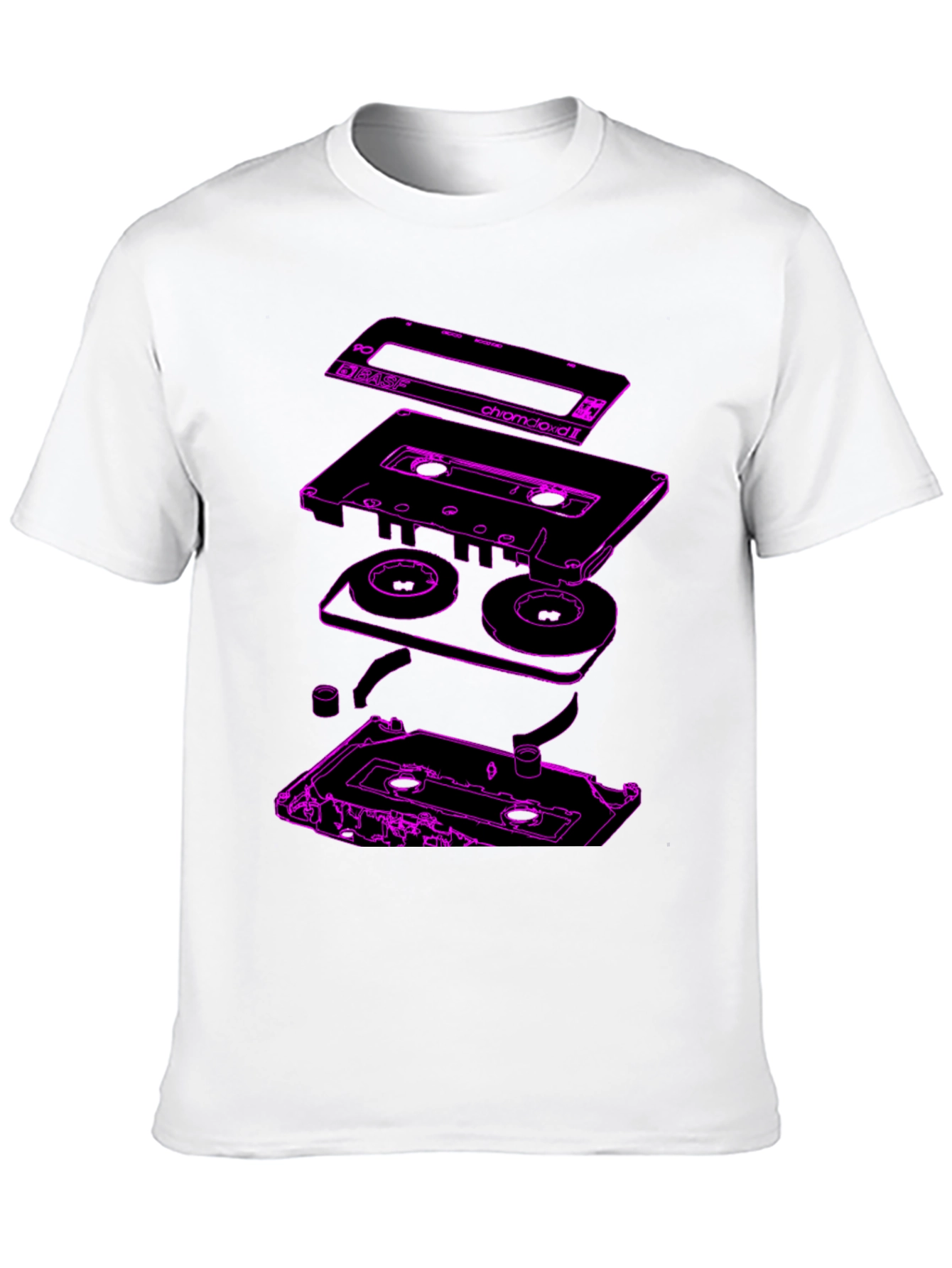 Retro Cassette Tape Explosion Graphic Tee
