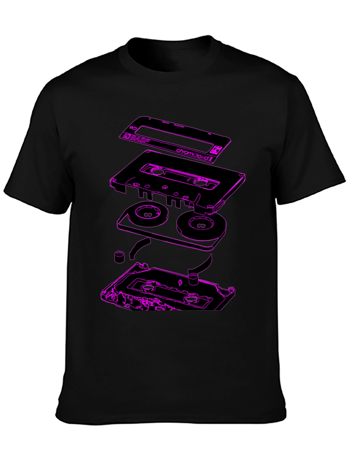 Retro Cassette Tape Explosion Graphic Tee