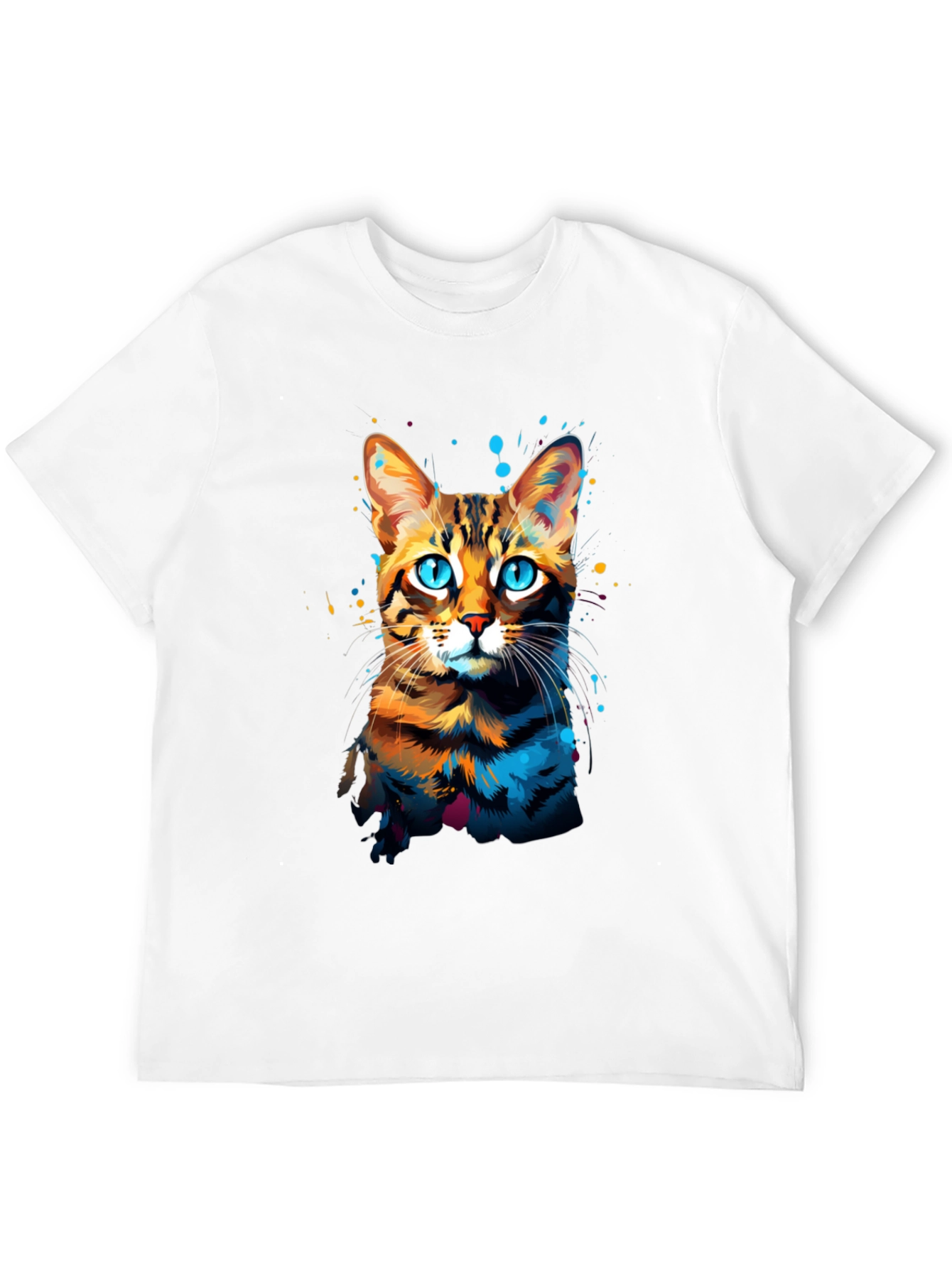 Watercolor Cat Graphic T-Shirt