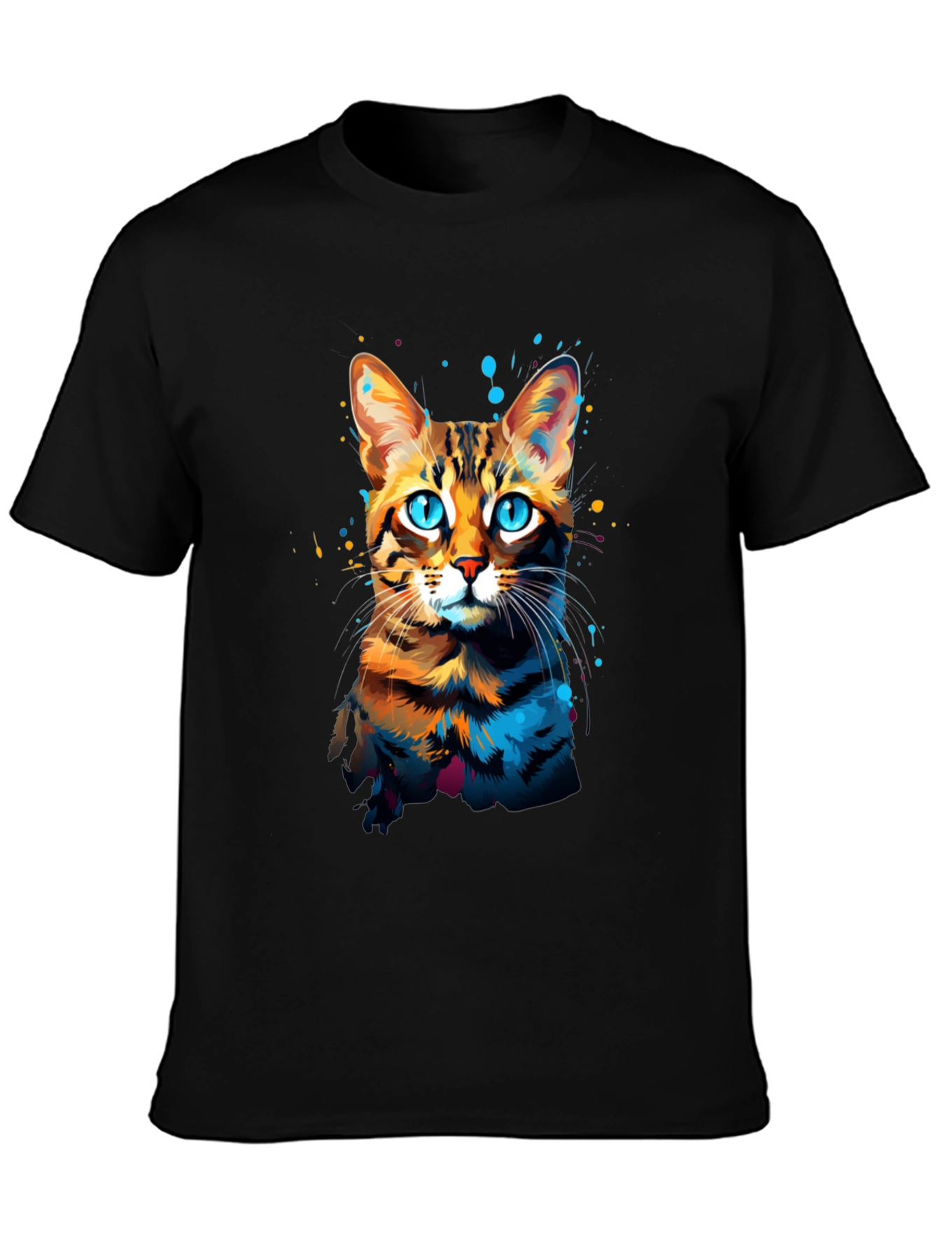 Watercolor Cat Graphic T-Shirt