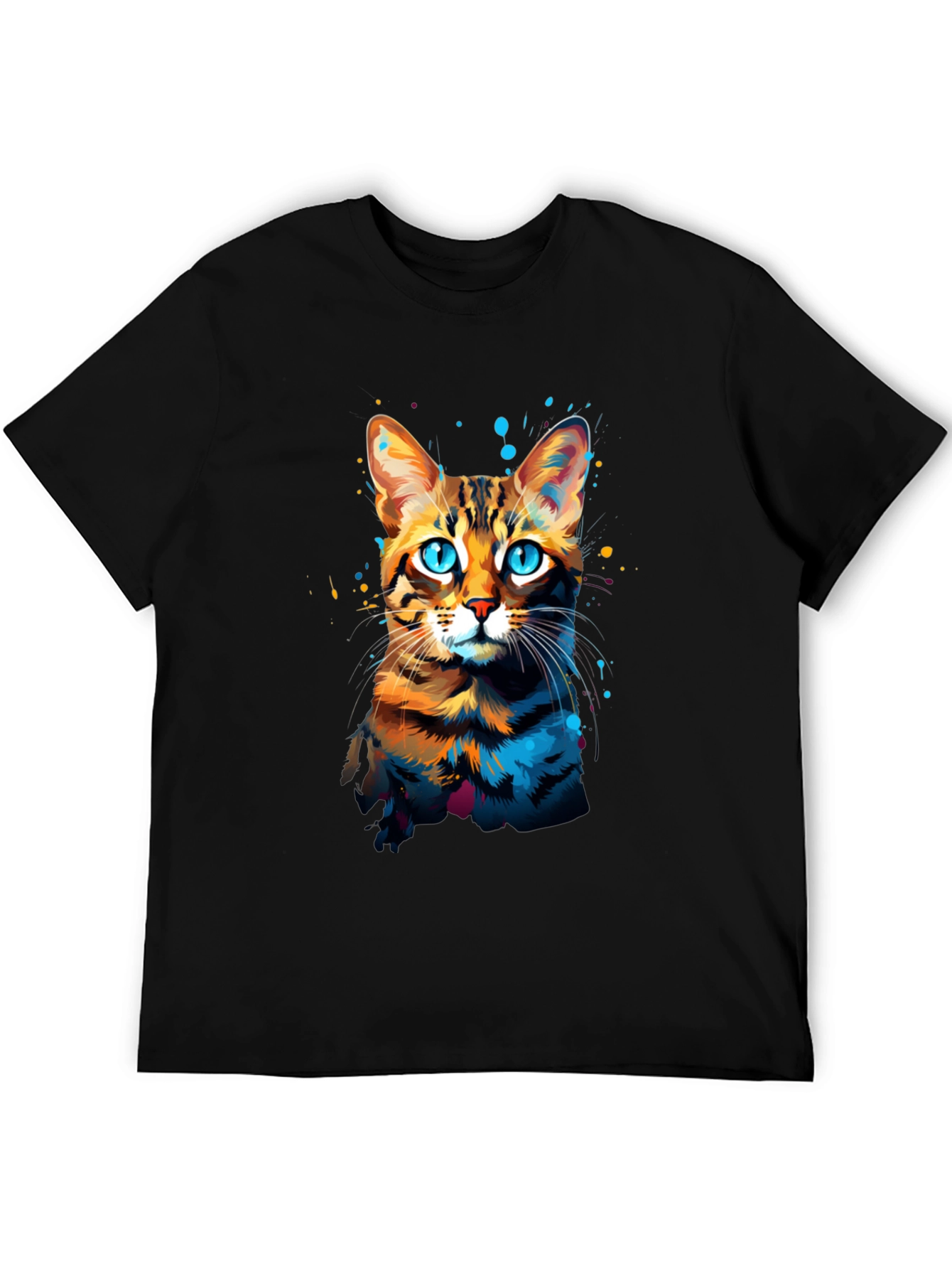 Watercolor Cat Graphic T-Shirt