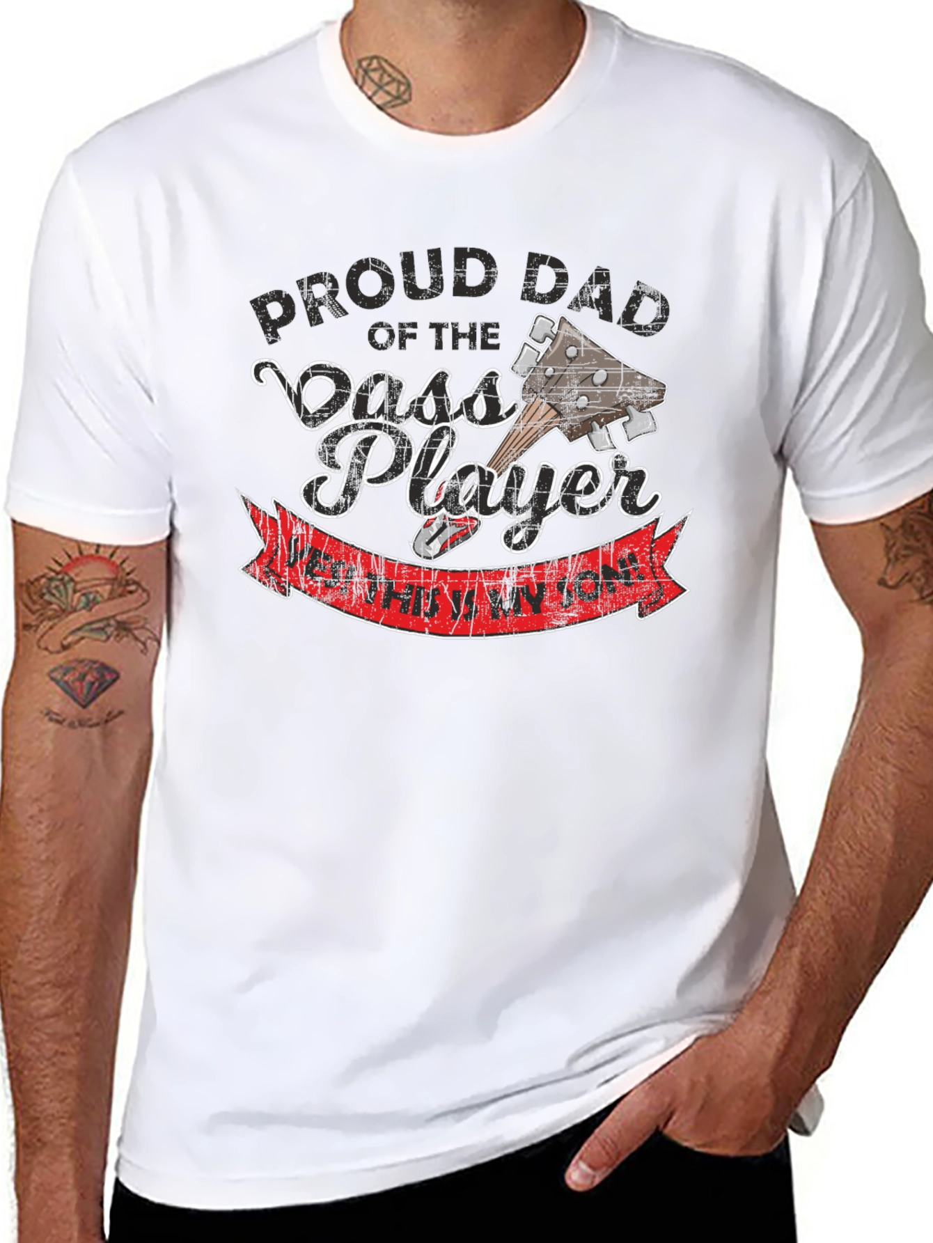 Proud Dad of Bass Player T-Shirt