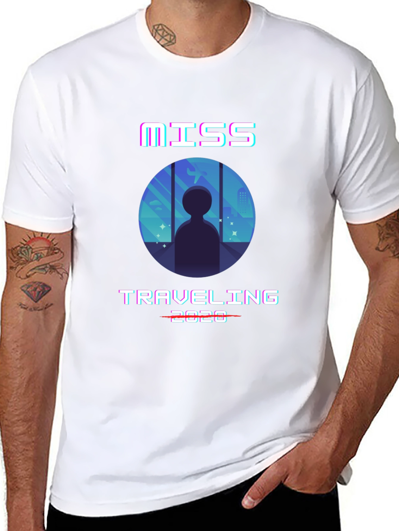 Miss Traveling 2020 Black Graphic T-Shirt