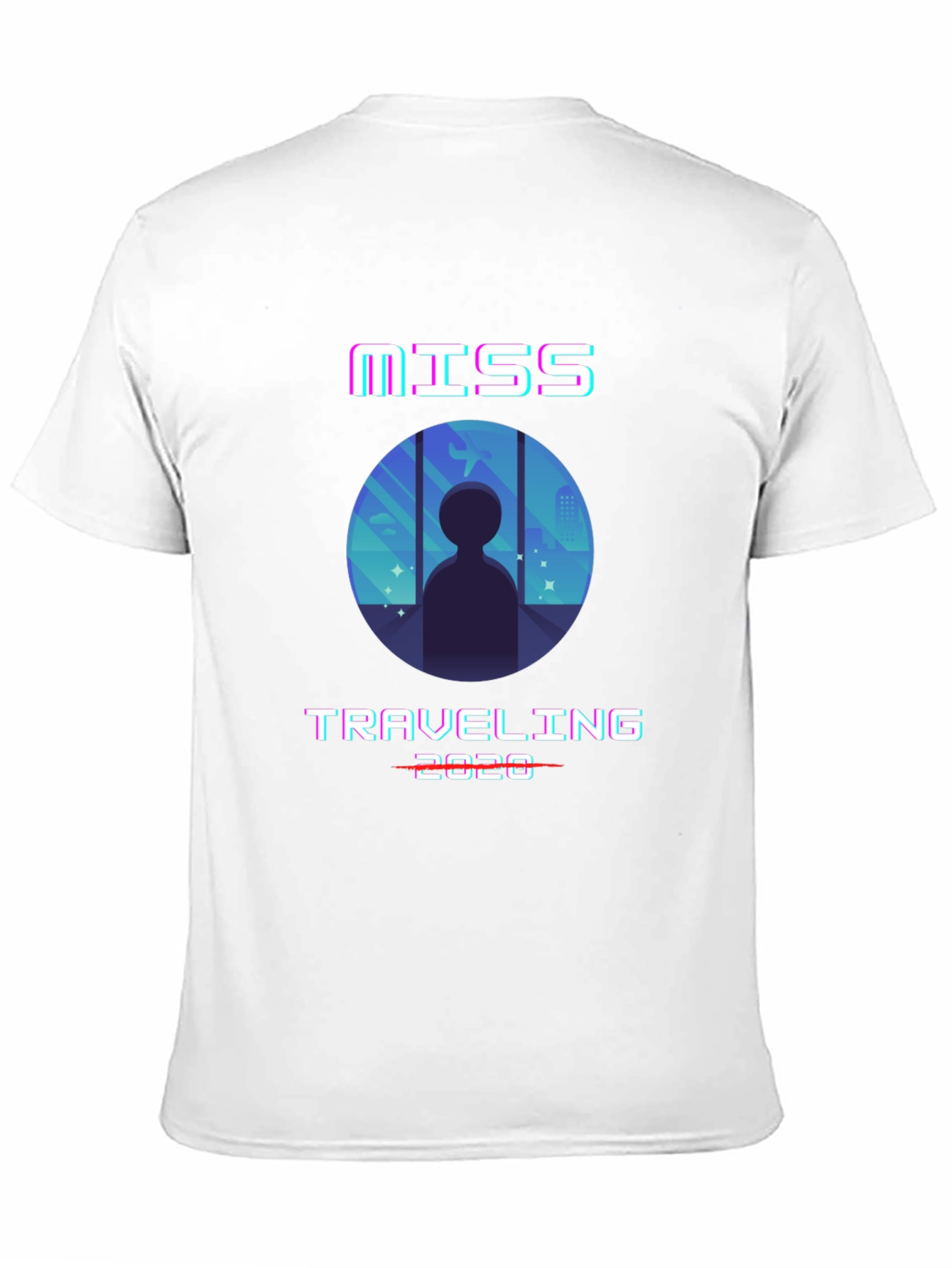 Miss Traveling 2020 Black Graphic T-Shirt