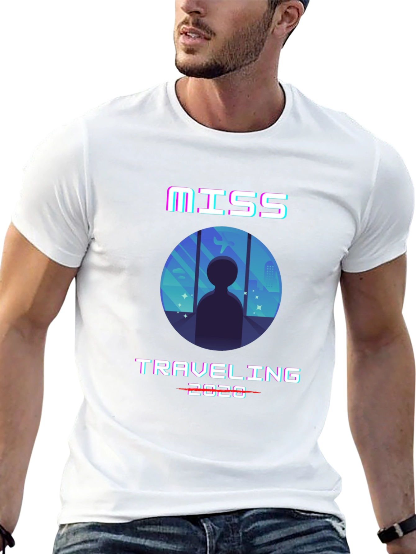 Miss Traveling 2020 Black Graphic T-Shirt