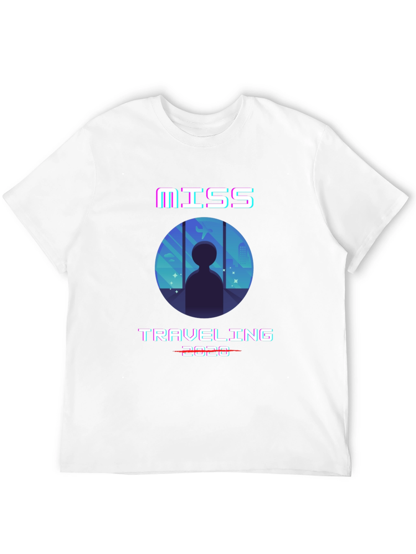 Miss Traveling 2020 Black Graphic T-Shirt