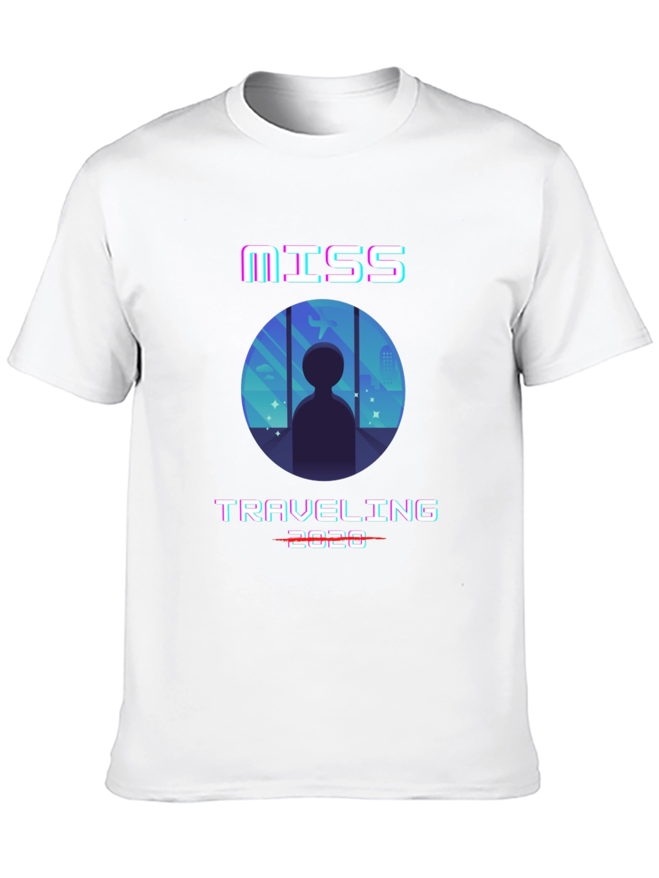 Miss Traveling 2020 Black Graphic T-Shirt