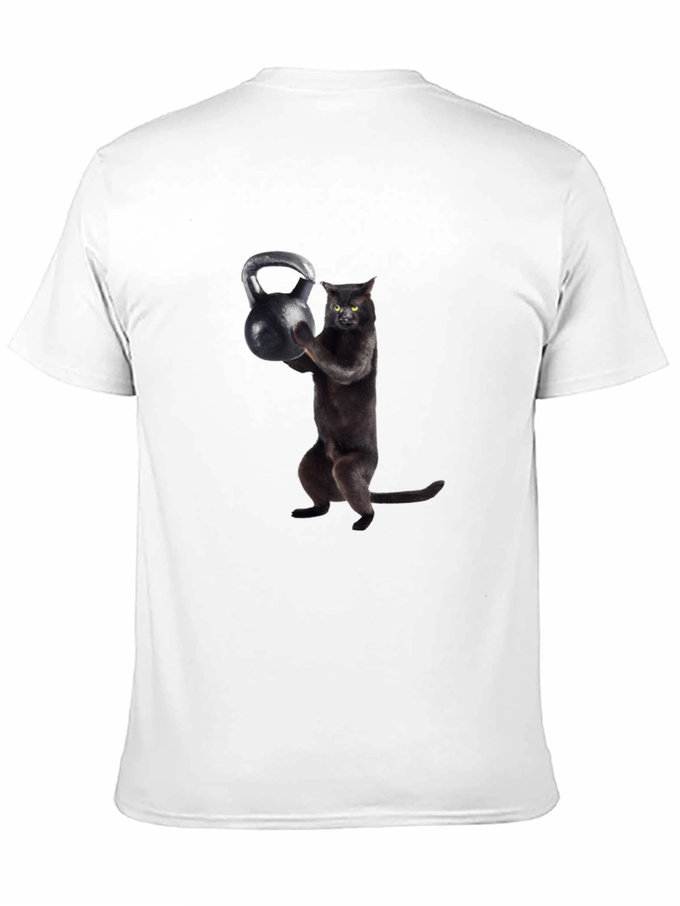 Kettlebell Cat Black T-Shirt