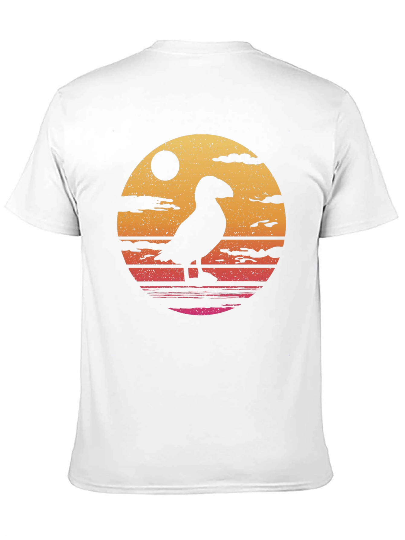 Retro Puffin T-Shirt - Black