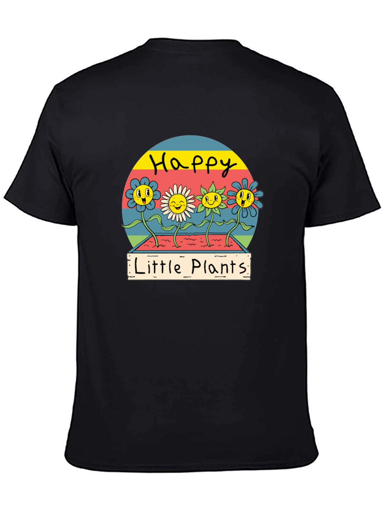 Happy Little Plants Graphic Tee - Trendy Unisex T-Shirt
