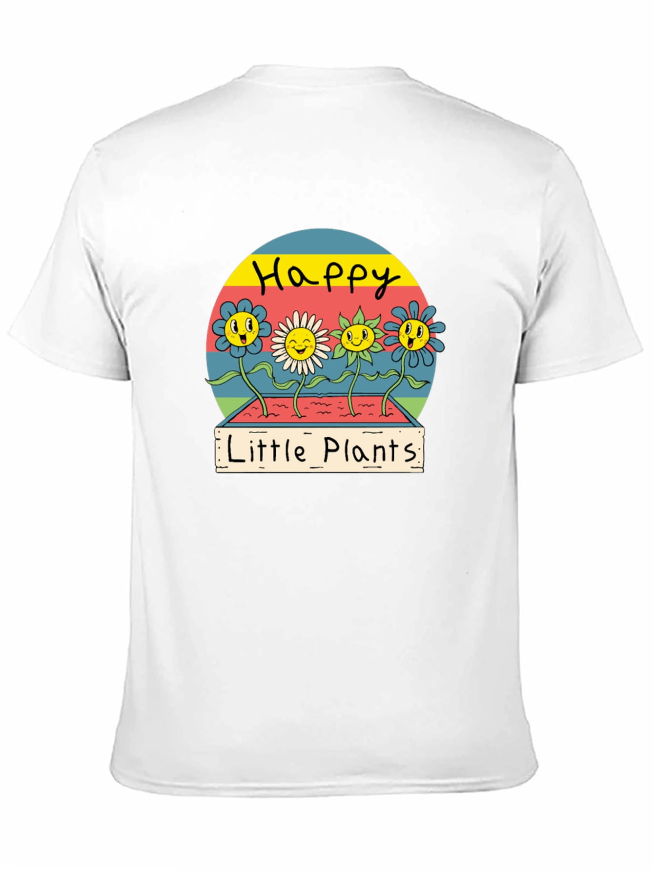 Happy Little Plants Graphic Tee - Trendy Unisex T-Shirt